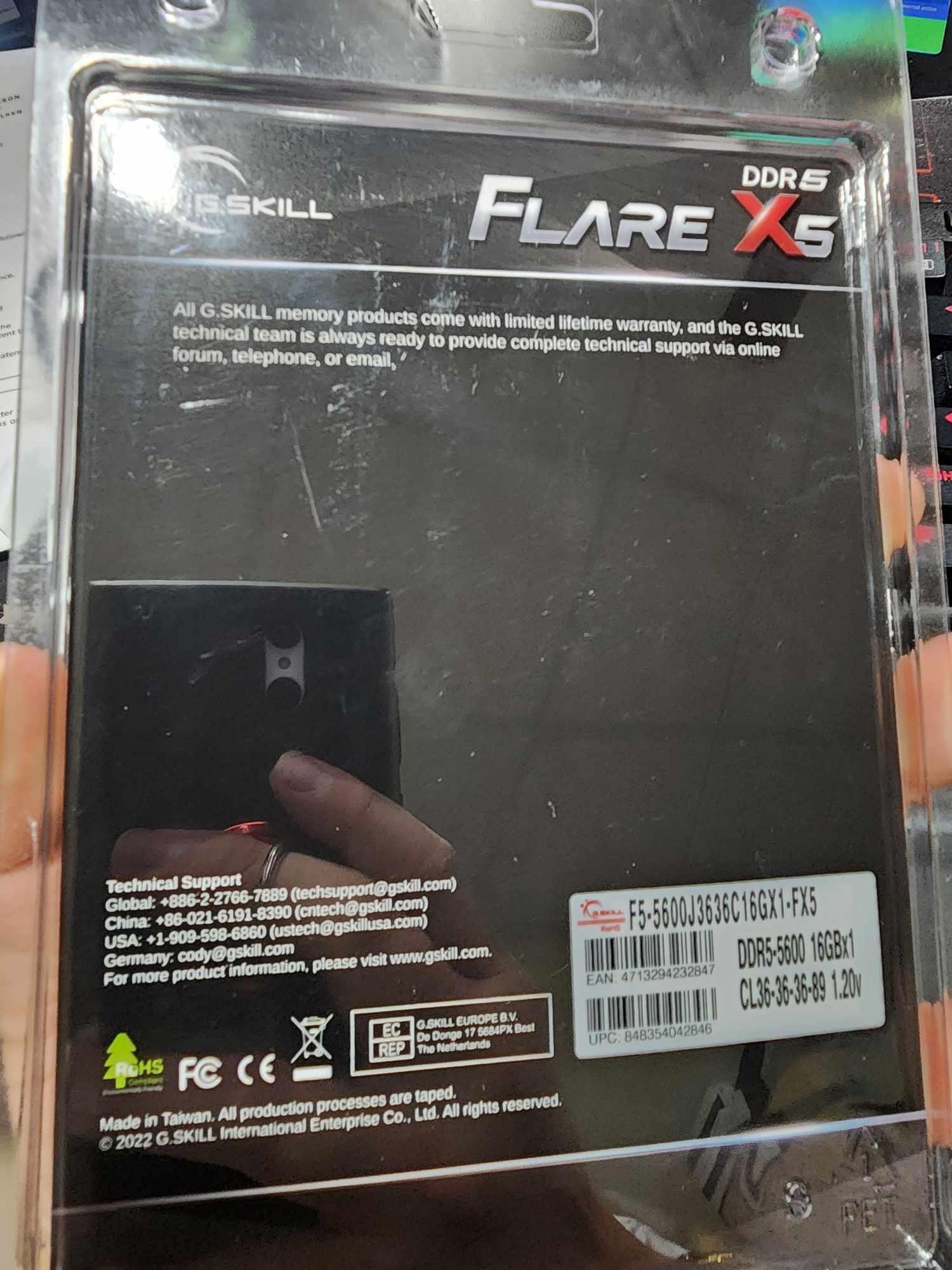 G.Skill Flare X5 16GB DDR5-5600 PC5-44800 CL36 Module