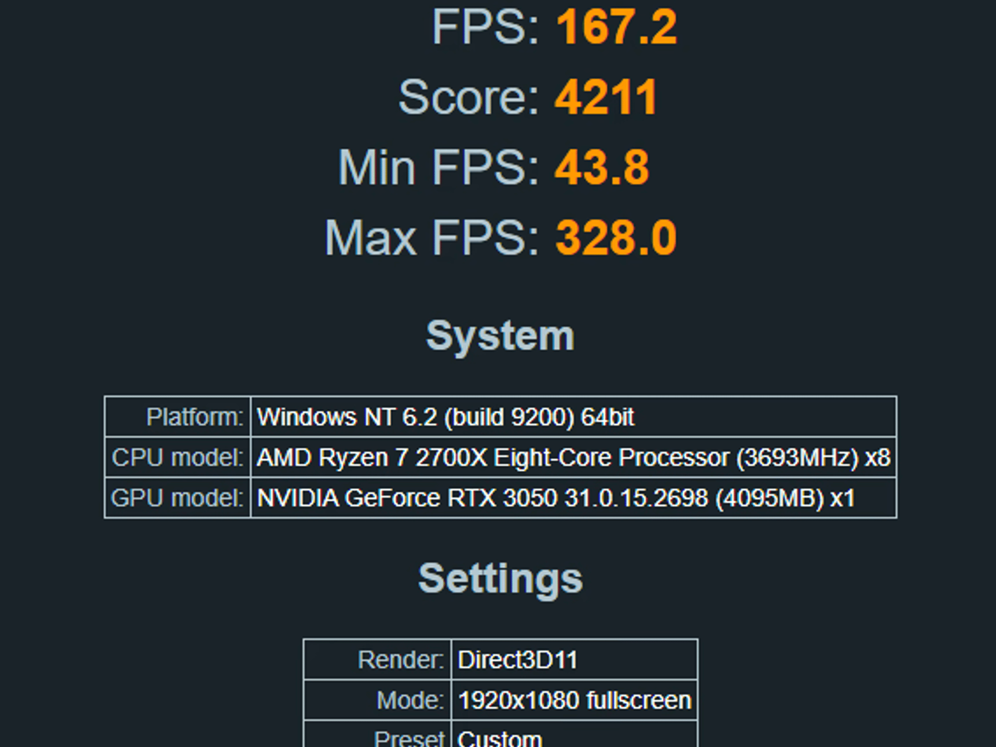 Ryzen 7 2700x RTX 3050 gaming pc