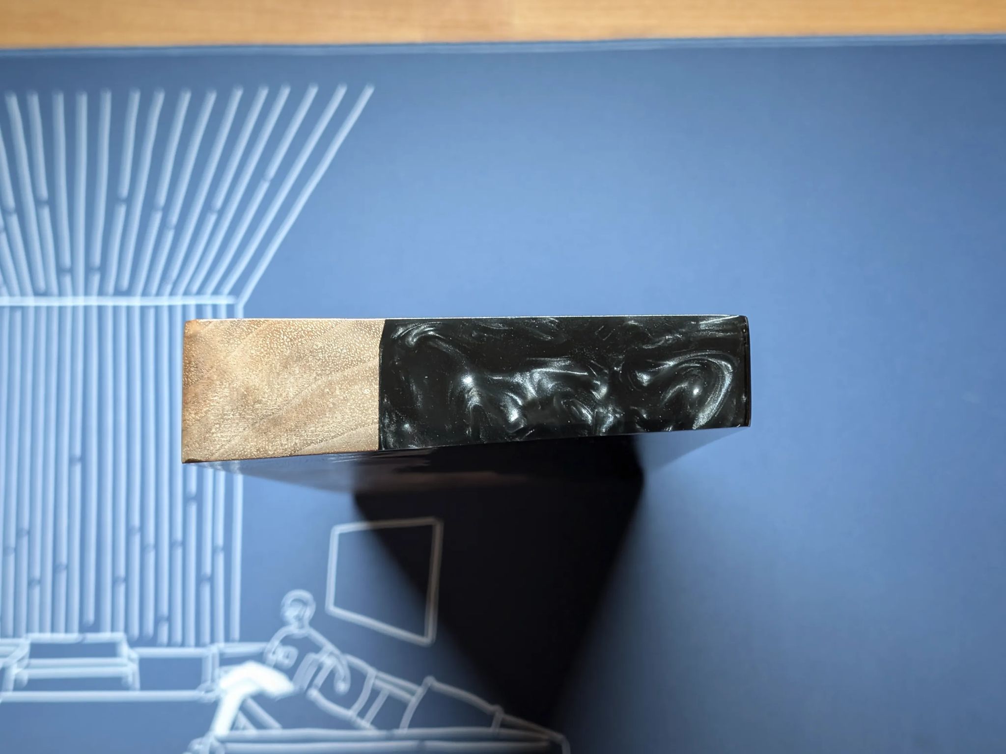 Artisan Walnut Wood Black Resin 65% Keyboard Case & Wrist Rest + DZ65 RGB V3 PCB