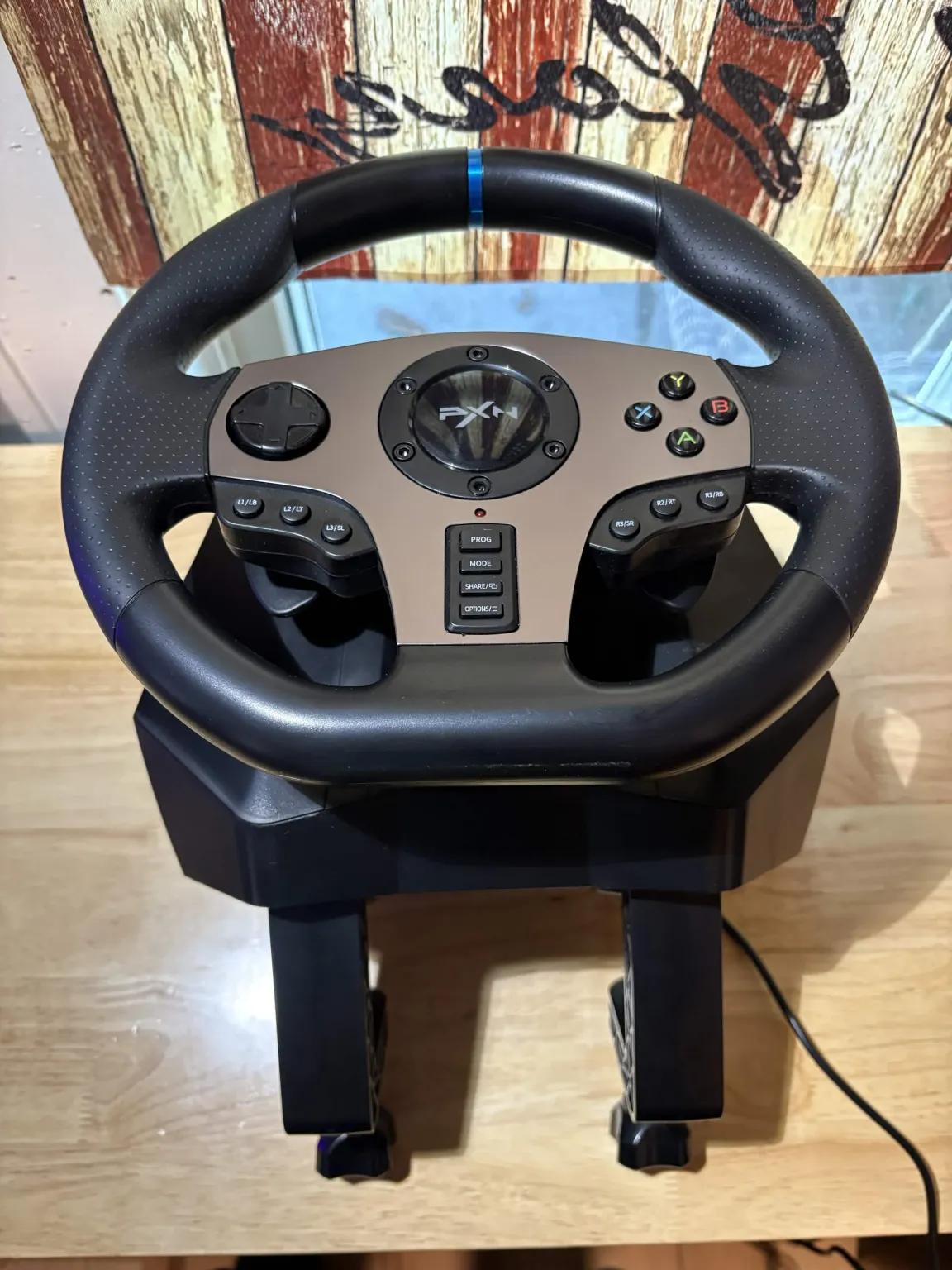 PXN V9 Racing Wheel, 6-Speed Shifter & 3-Pedal Set
