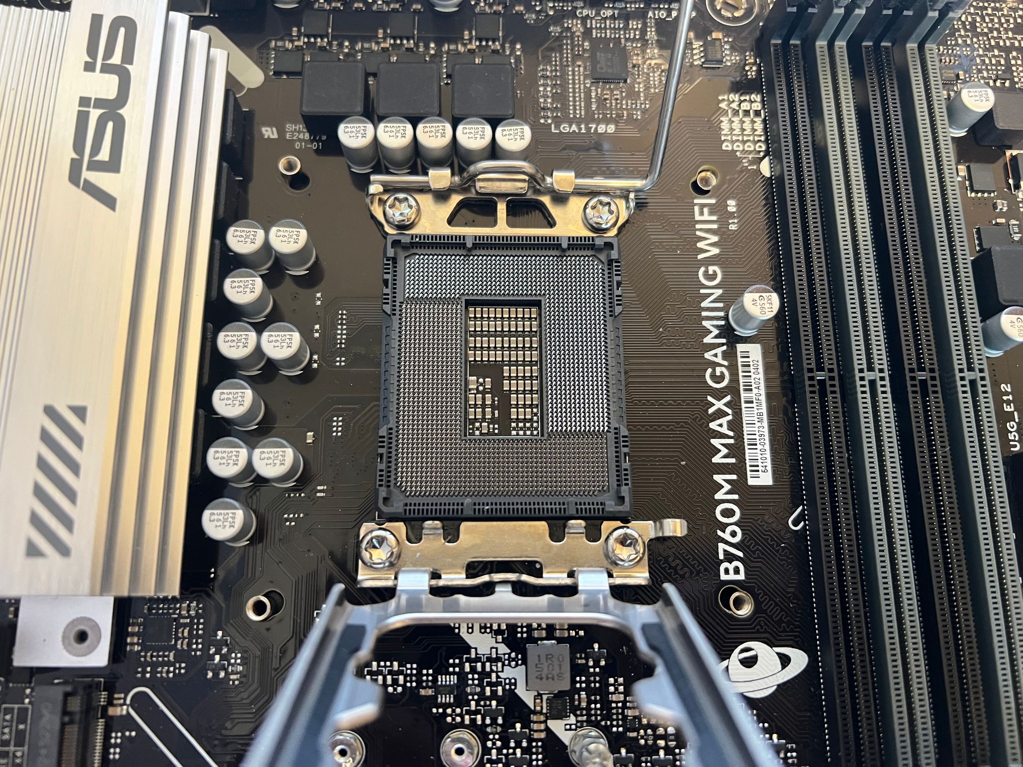 ASUS B760M MAX Gaming DDR5 LGA1700 mATX Motherboard Includes Backplate and IO Shield