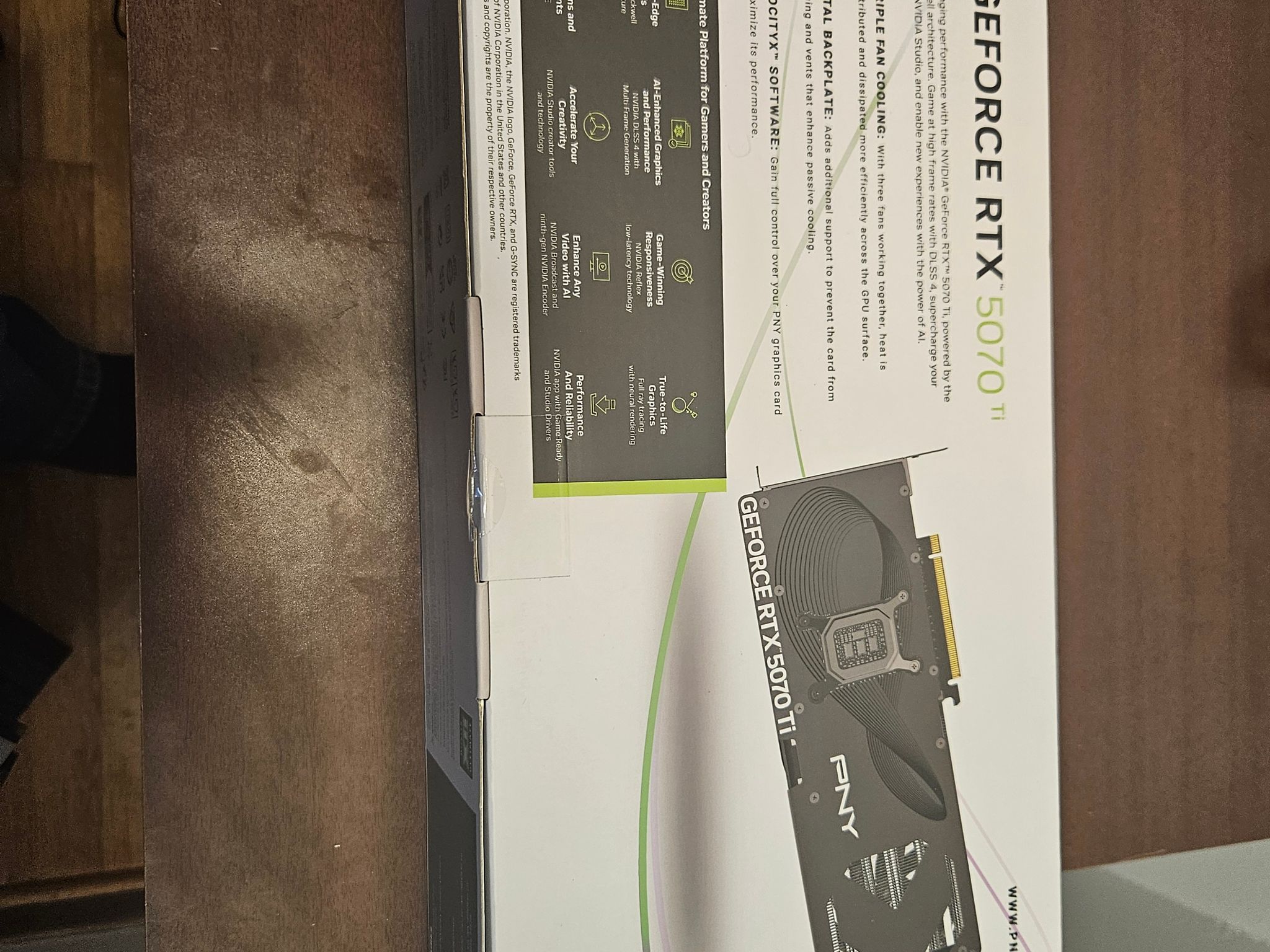 New in Box PNY RTX 5070ti OC 16gb