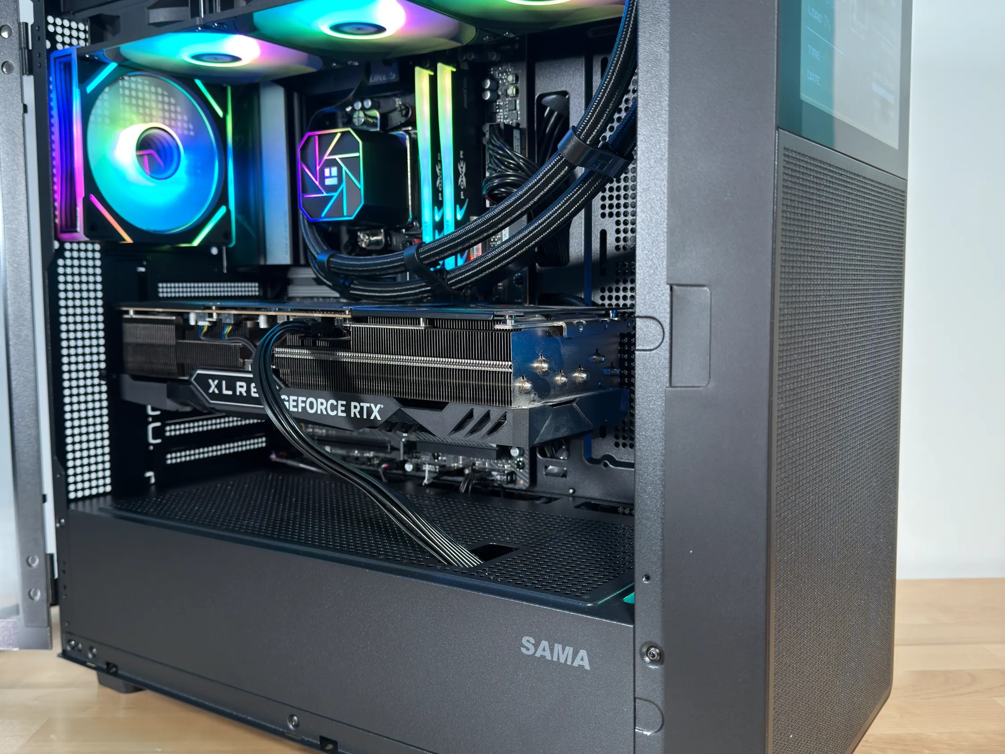 RTX 4080 Ryzen 9800X3D Gaming PC with Customizable Screen
