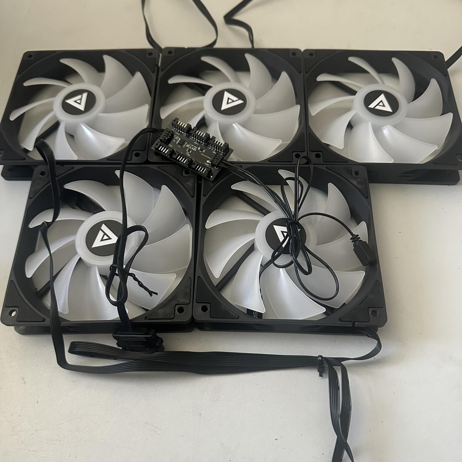 24 PC fans 120mm - mutiple brands - RGB & Non-RGB fans