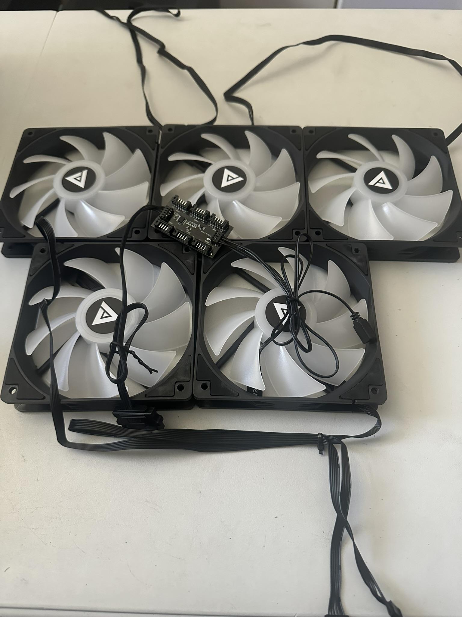 24 PC fans 120mm - mutiple brands - RGB & Non-RGB fans