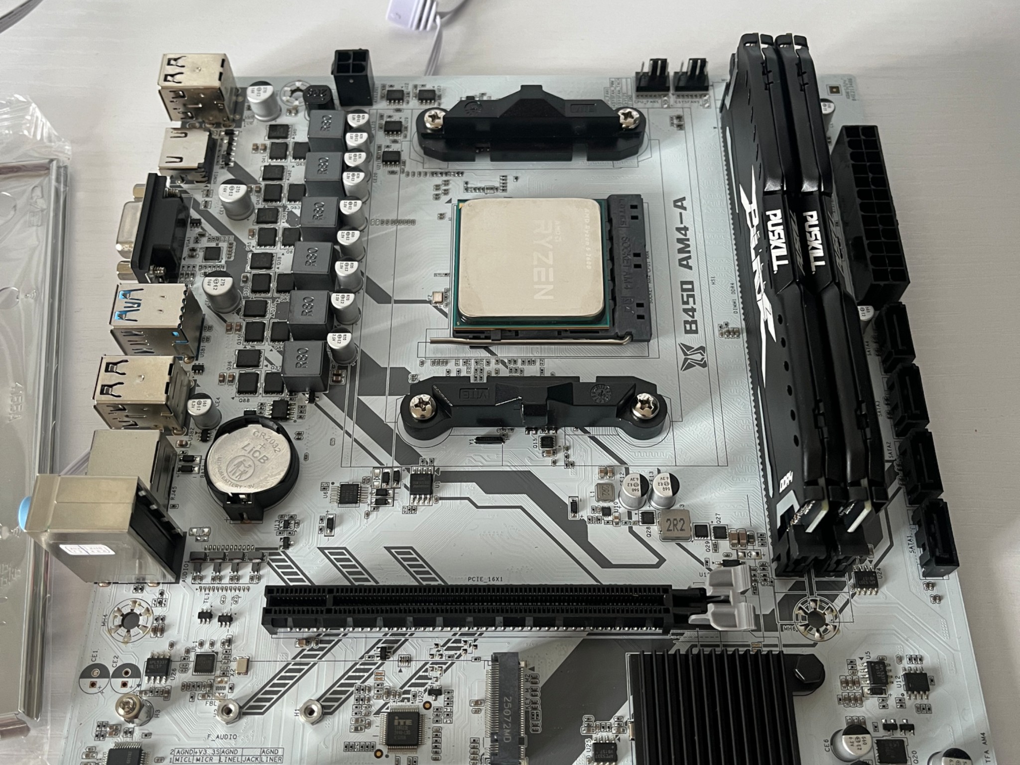 Combo! CPU RAM Motherboard & RGB Fans Ryzen 5 16GB RAM