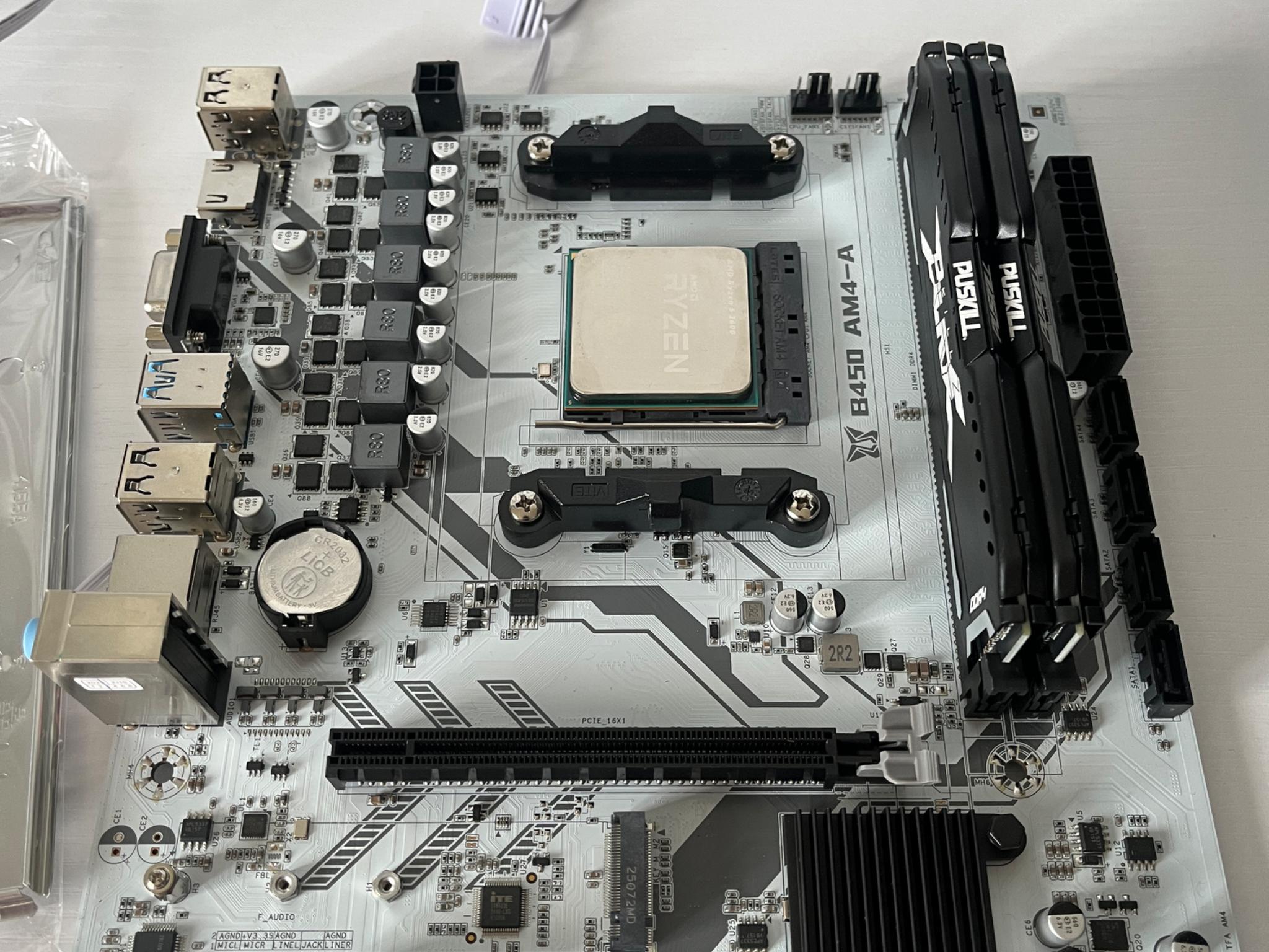 Combo! CPU RAM Motherboard & RGB Fans Ryzen 5 16GB RAM