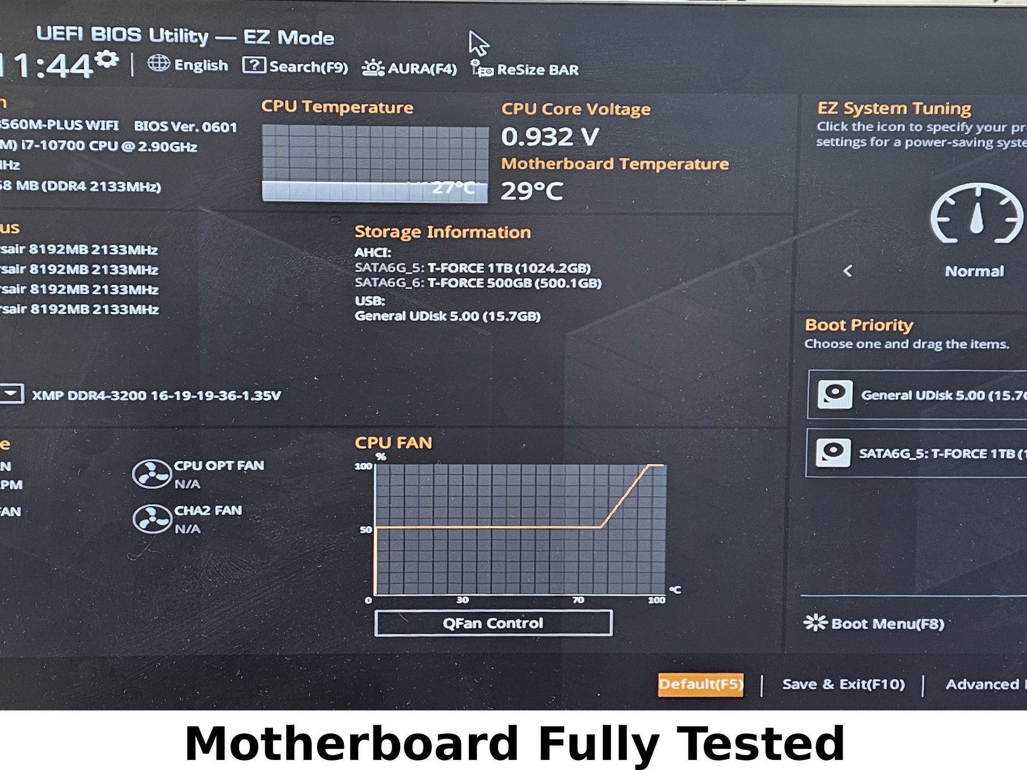 B560M-PLUS WIFI TUF GAMING LGA1200 mATX Motherboard