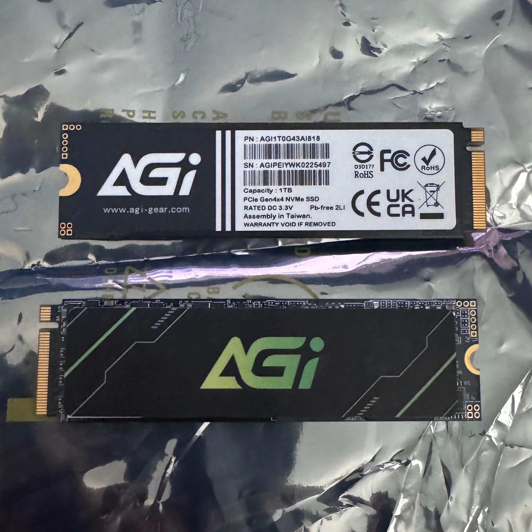 AGI AI818 1TB PCIe Gen4 x4 M.2 2280