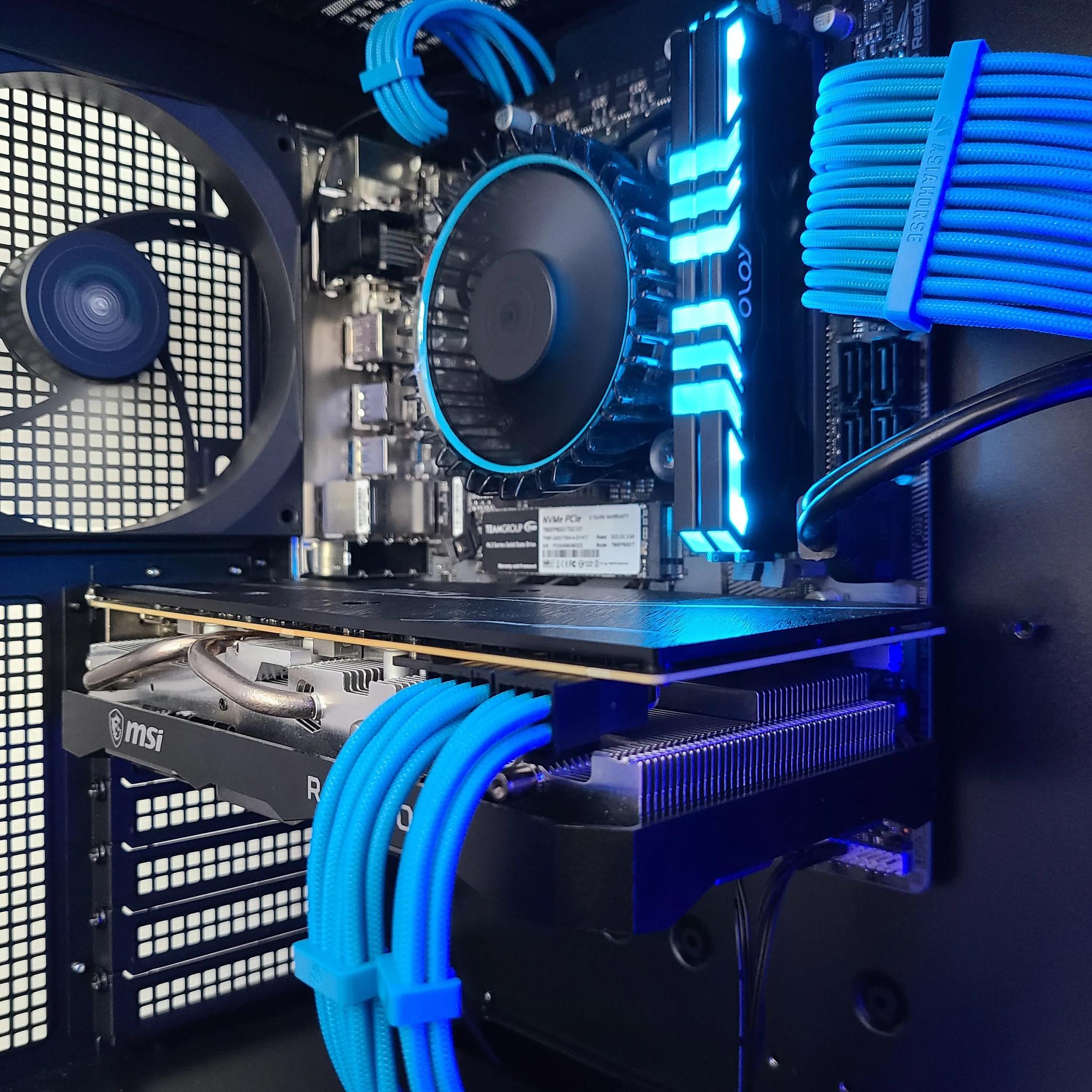 🔵⚫ Azure Abyss 🔵⚫ Radeon 5700 XT + i3-12100f