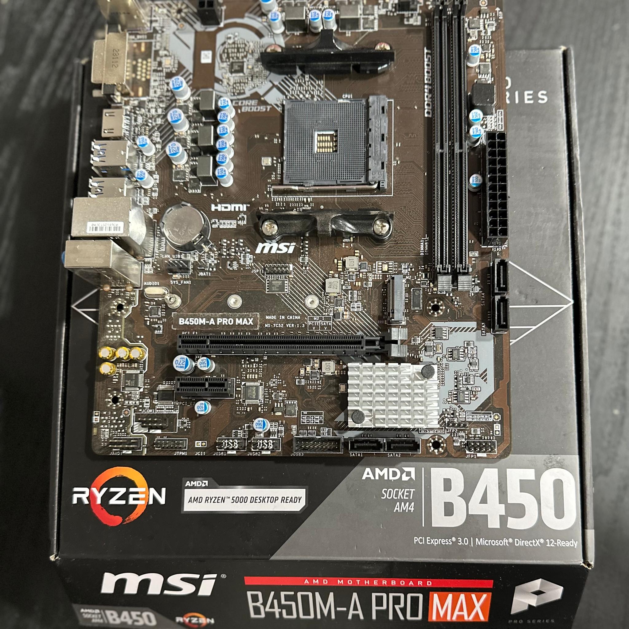 MSI B450M-A Pro Max - AM4 Motherboard