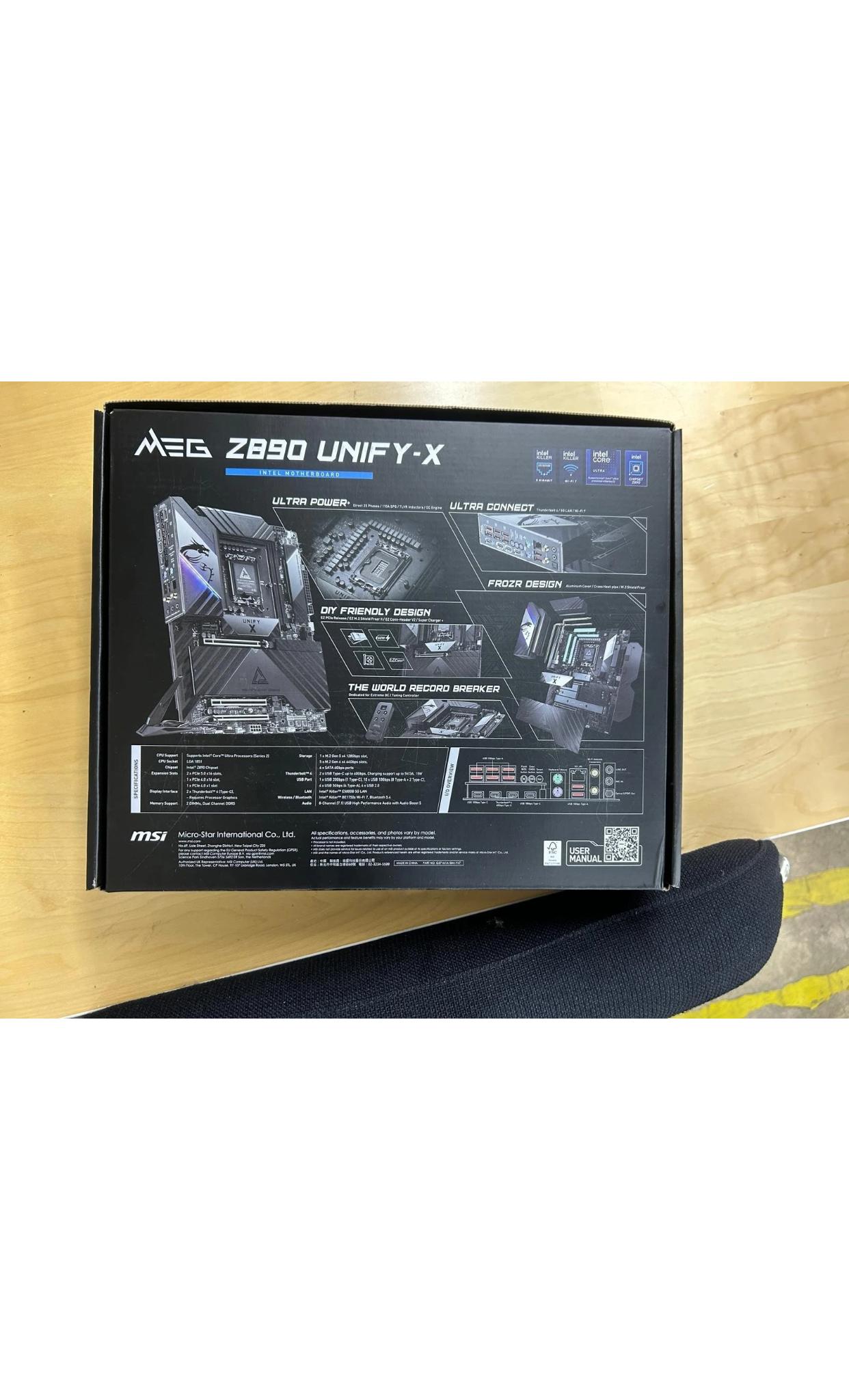 MSI MEG Z890 UNIFY-X Gaming Motherboard – Open Box – Like New