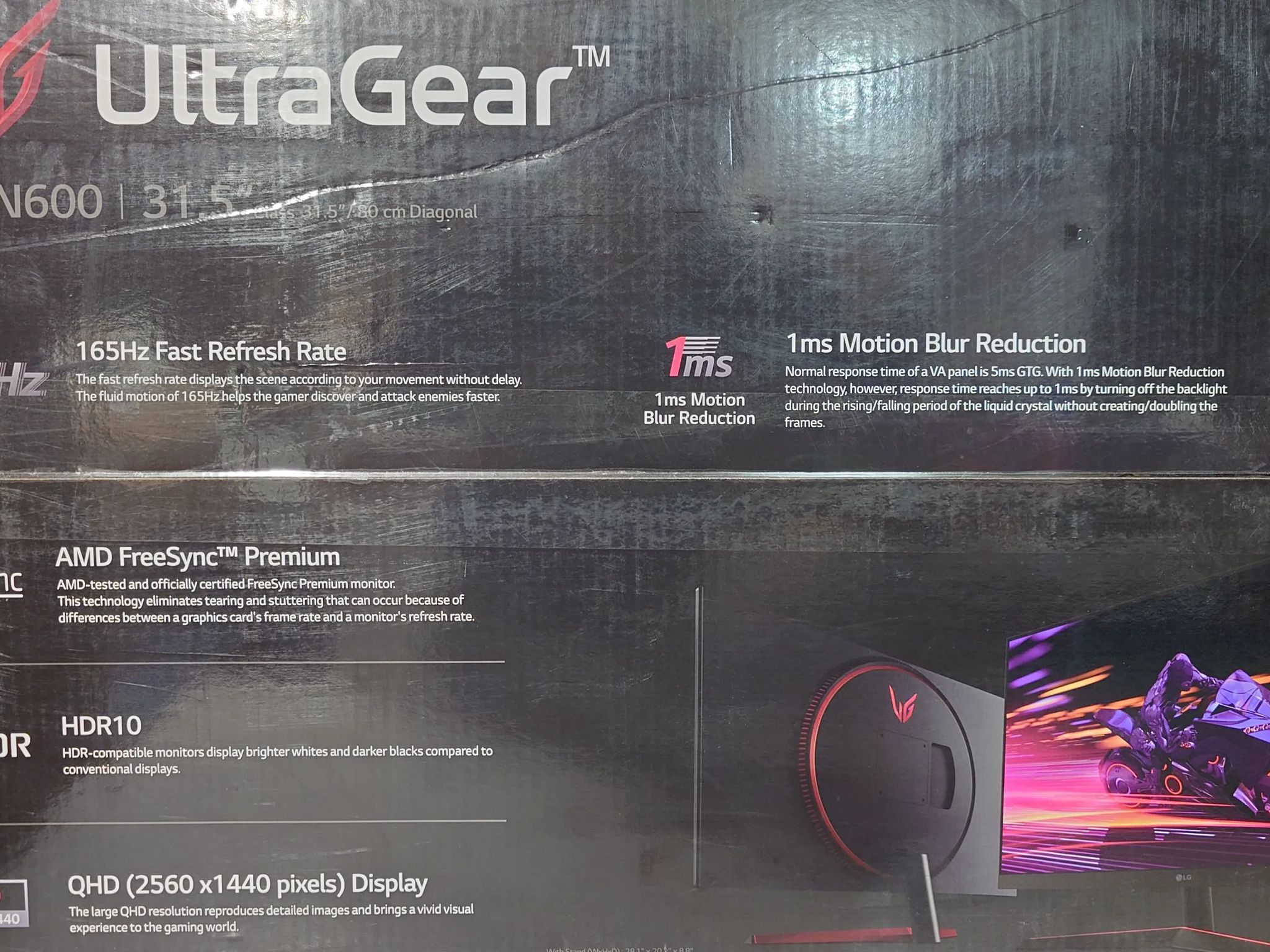 LG Ultragear QHD 165hz 32inch Gaming Monitor
