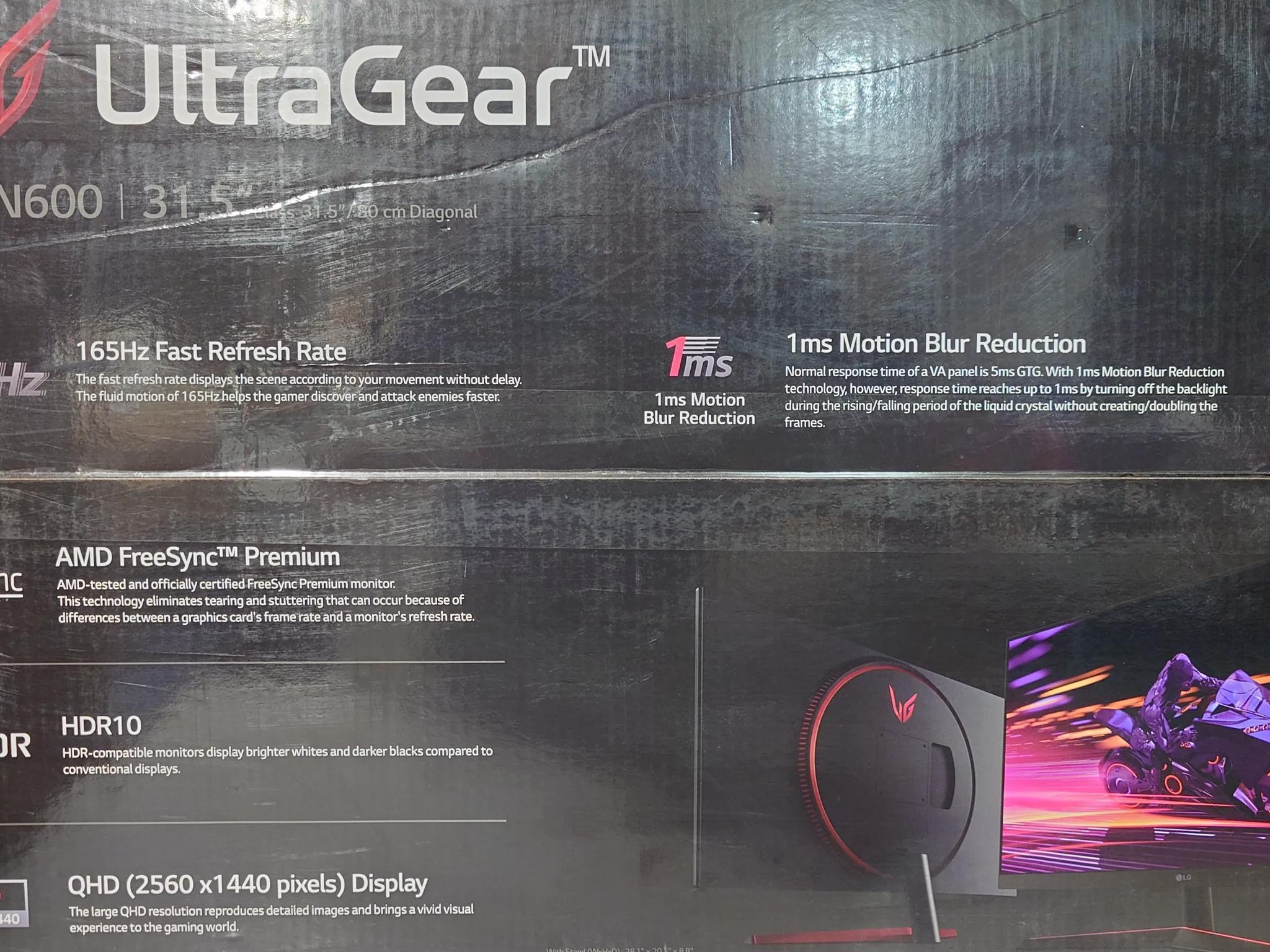 LG Ultragear QHD 165hz 32inch Gaming Monitor