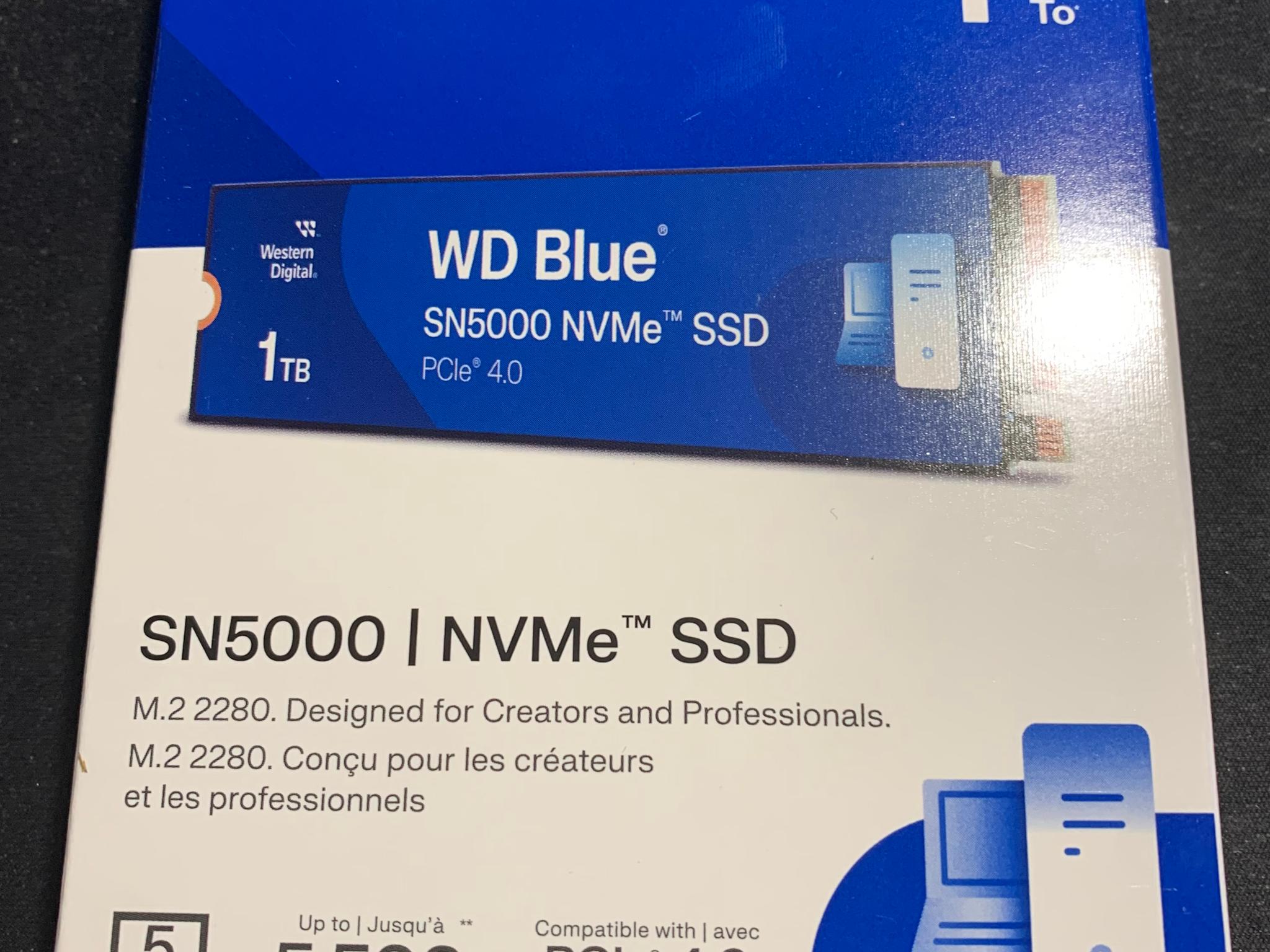 WD Western Digital Blue SN5000 1TB NVMe SSD Solid State Drive NEW