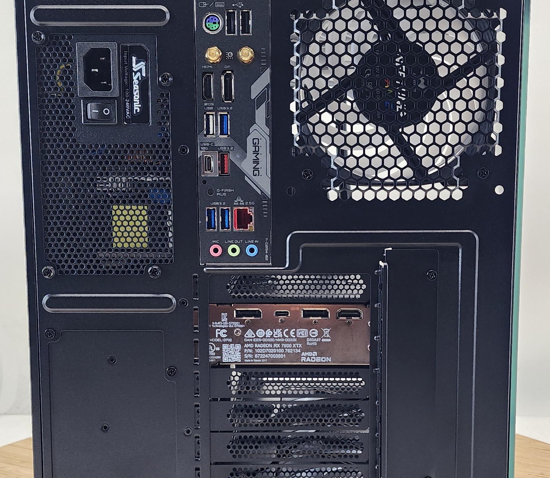 Gaming PC Ryzen 9 9900X 32GB RAM 2TB SSD RX 7900XTX 24GB Windows 11 Computer