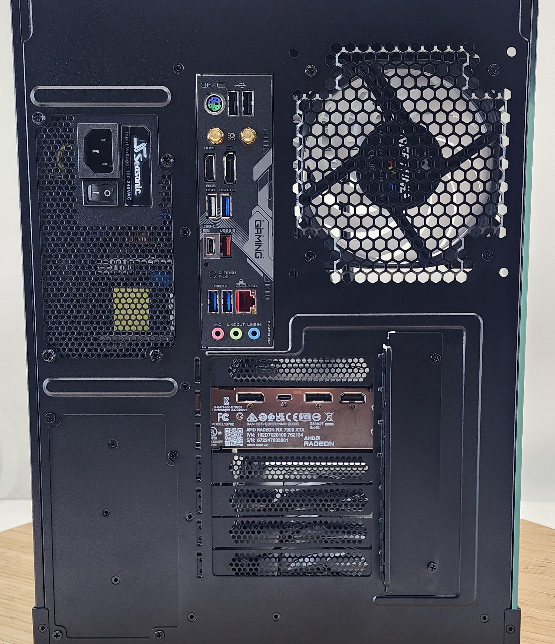 Gaming PC Ryzen 9 9900X 32GB RAM 2TB SSD RX 7900XTX 24GB Windows 11 Computer
