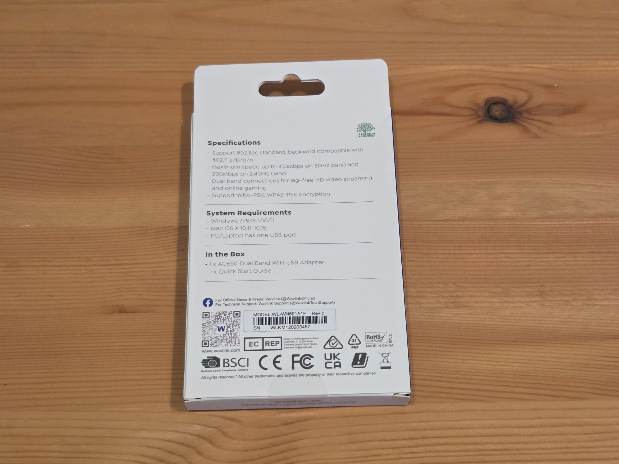 WavLink USB Wifi Adapter (Contact us for 90% Discount)
