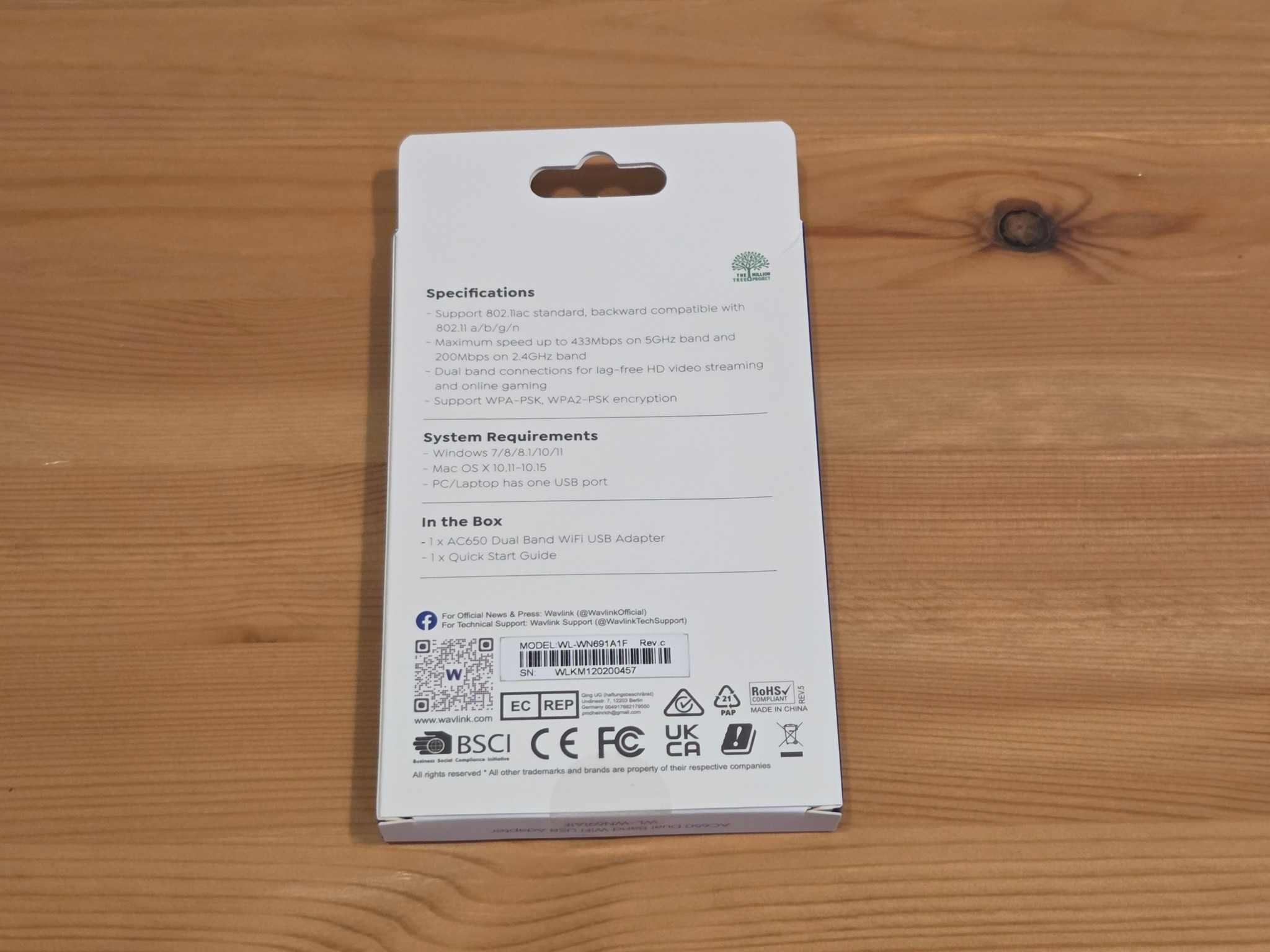 WavLink USB Wifi Adapter (Contact us for 90% Discount)