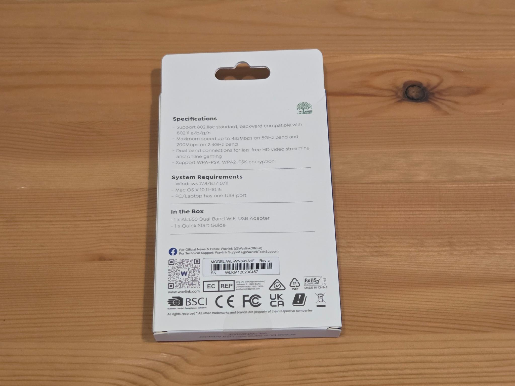 WavLink USB Wifi Adapter (Contact us for 90% Discount)