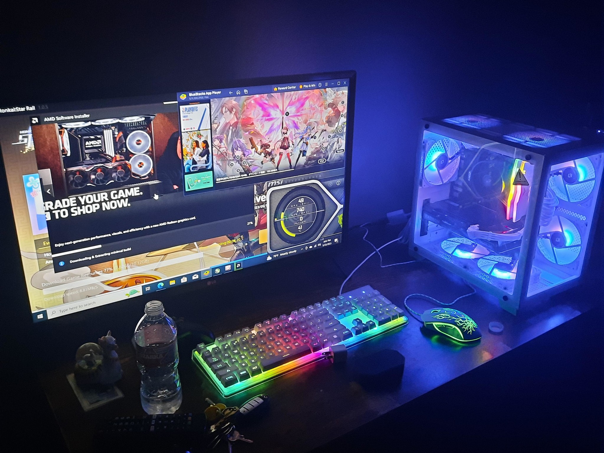 ✨Dream PC✨ All white Custom Build AMD Ryzen 5600X 6 core 12 threads 32 gb ram 1 tb ssd 7 120mm fans