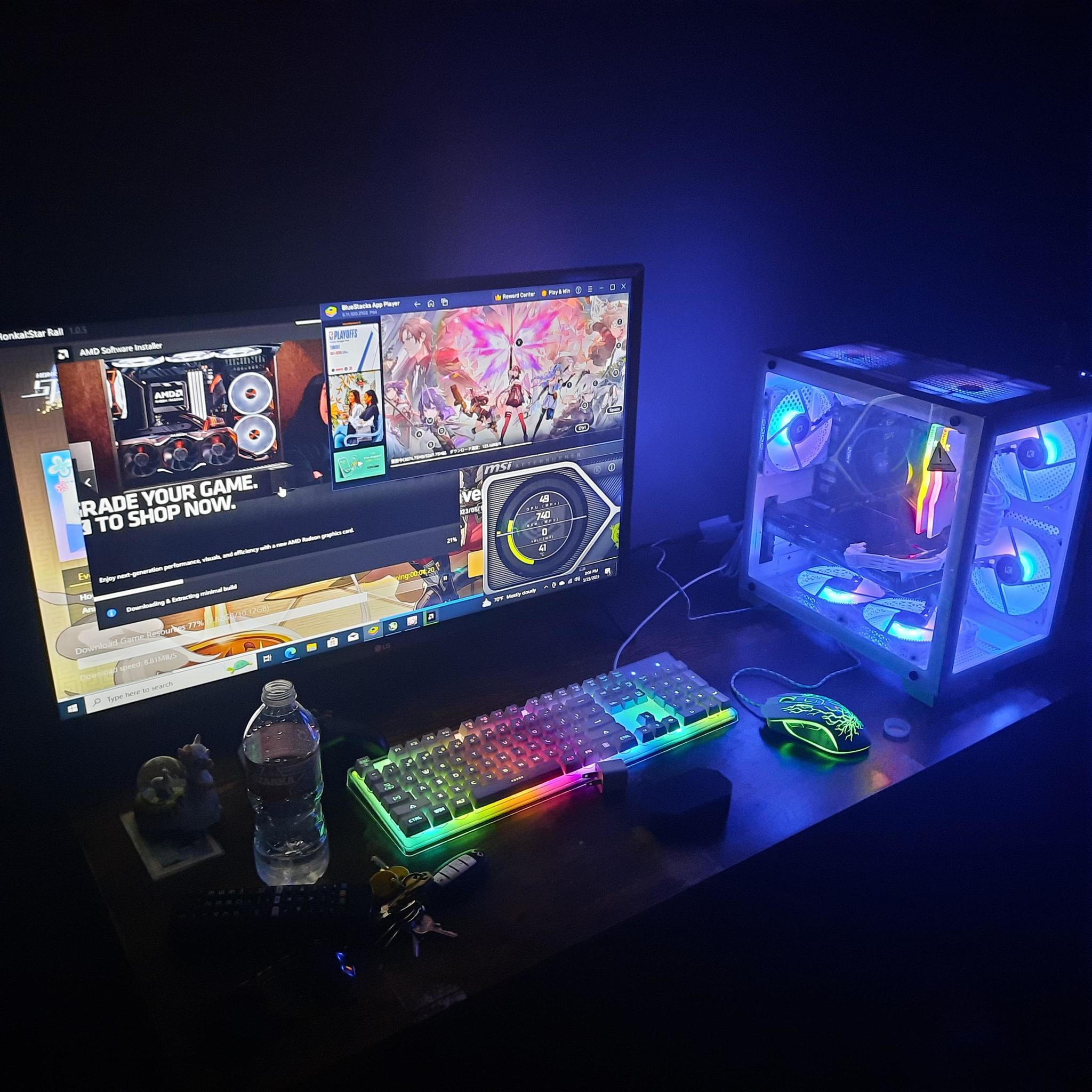 ✨Dream PC✨ All white Custom Build AMD Ryzen 5600X 6 core 12 threads 32 gb ram 1 tb ssd 7 120mm fans