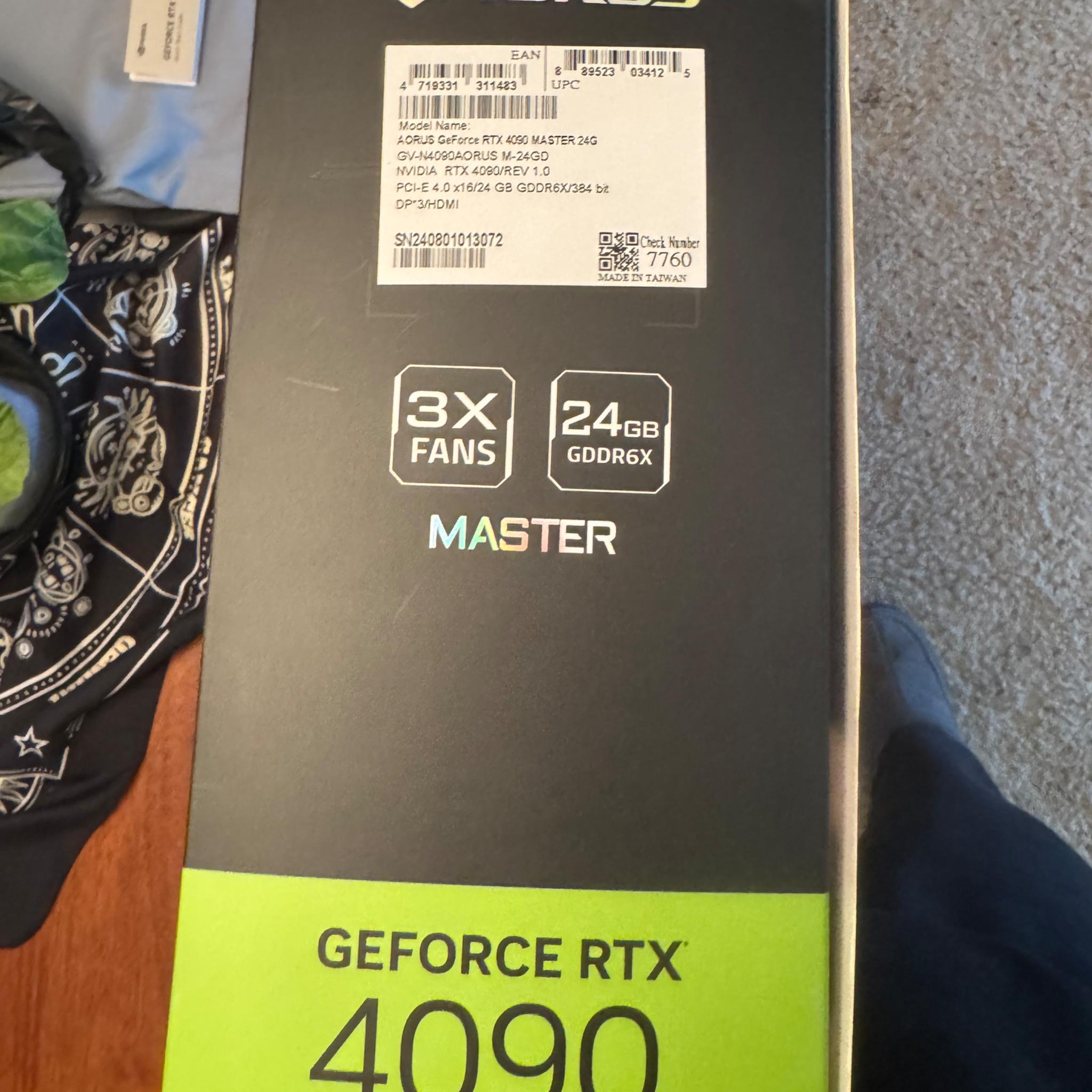 **For Sale** GeForce Rtx 4090 Gigabyte Aorus Master