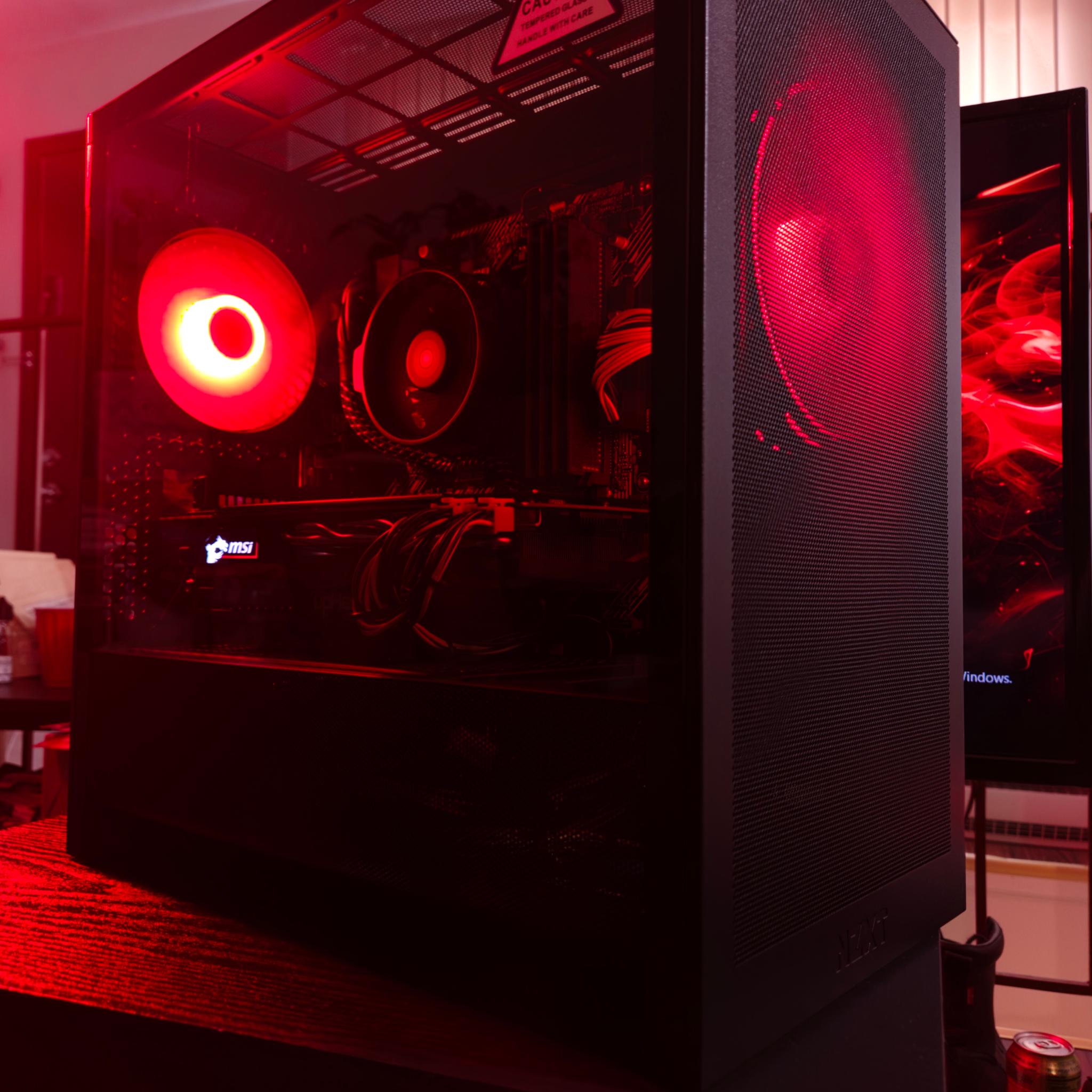 GeForce GTX 1080 Gaming PC - Ryzen 5 3600, 16GB RAM, 256GB SSD, 1TB HDD, Windows 11 Pro, ARGB fans
