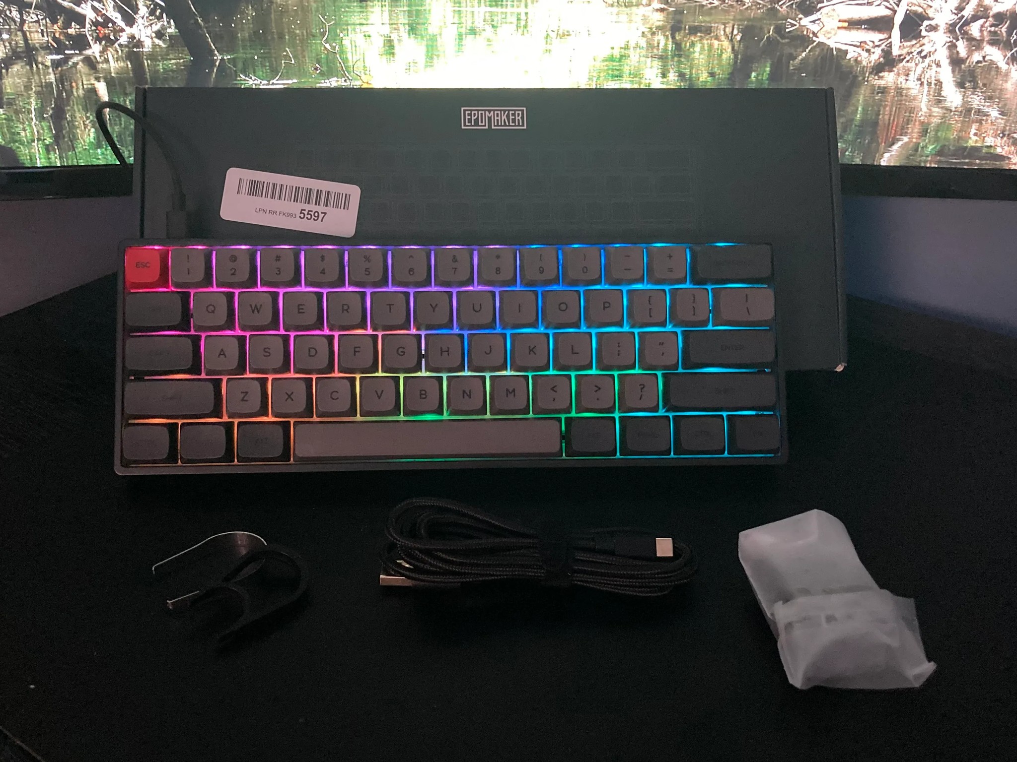On Sale!!! Sk61 Mechanical Keyboard (Soothing Burgandy Switches)
