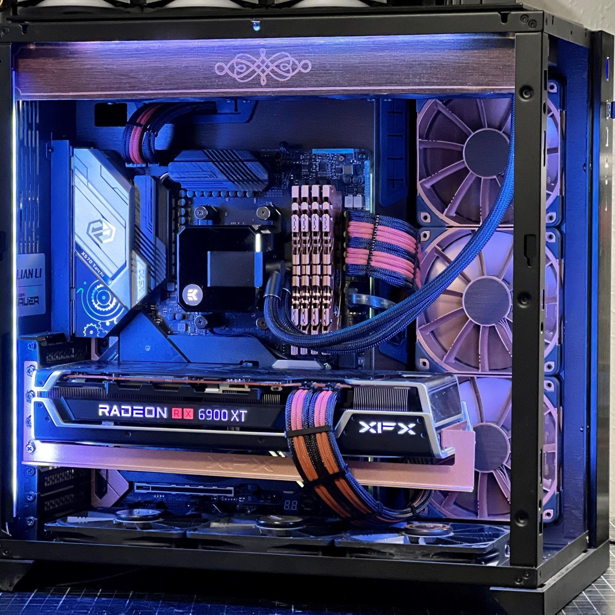 High-end gaming PC with a unique steampunk aesthetic - 5800X3D/6900 XT/32GB RAM