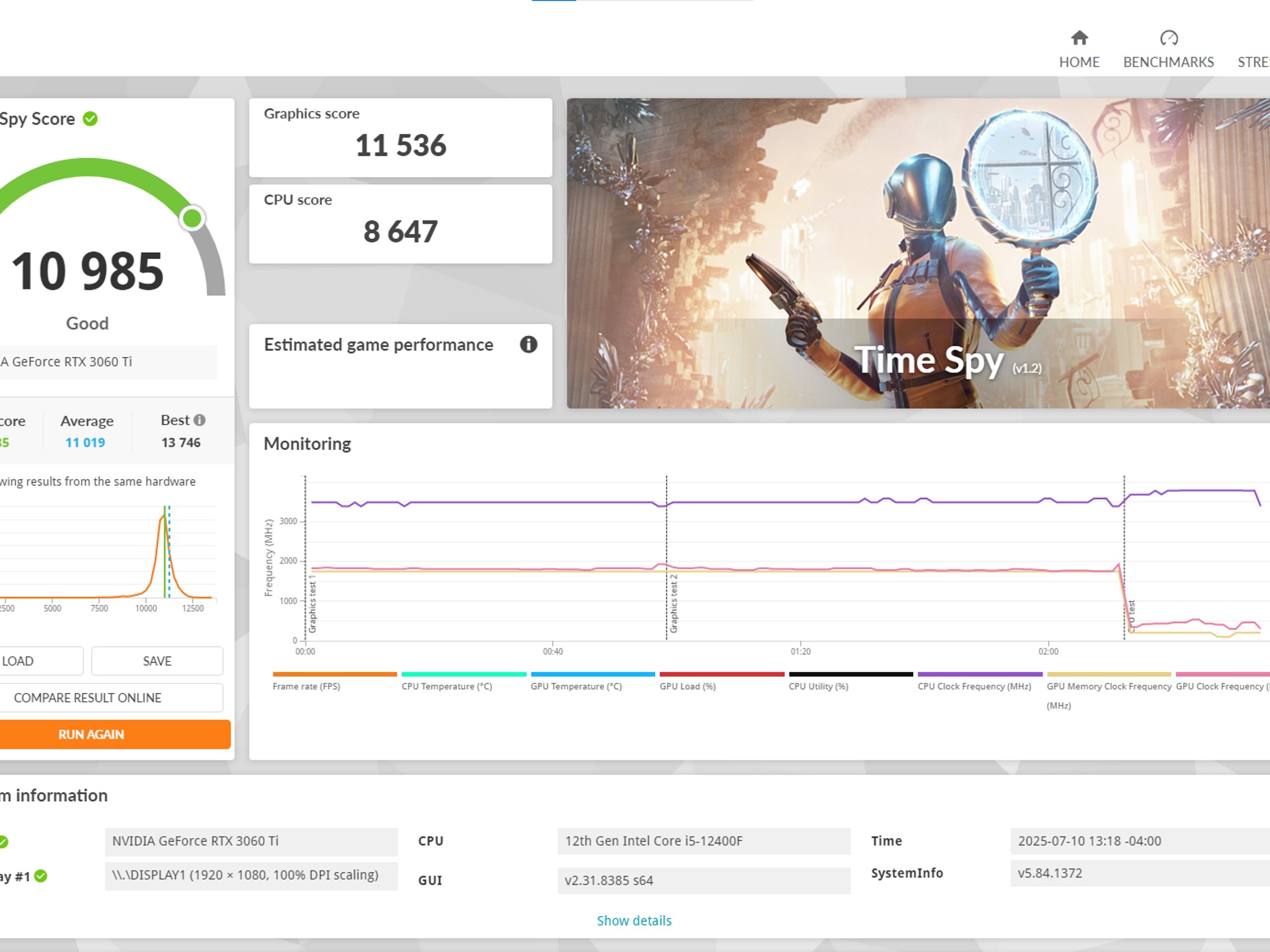 RTX 3060 Ti, Intel i5-12400f Gaming PC