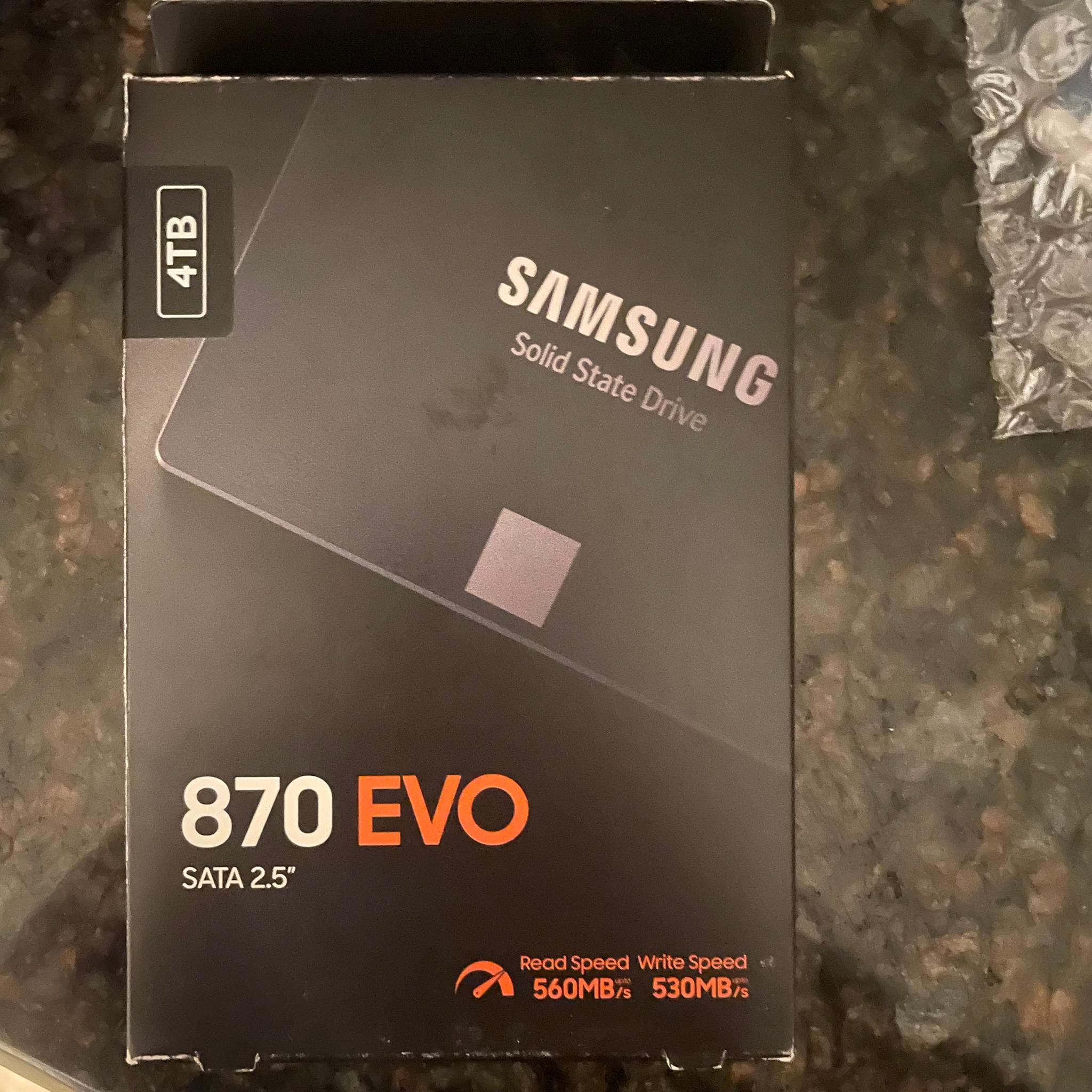 For sale: Brand new!Never Opened! Samsung 870 EVO 4TB SATA2.5 SSD! 300 below Samsung Price!