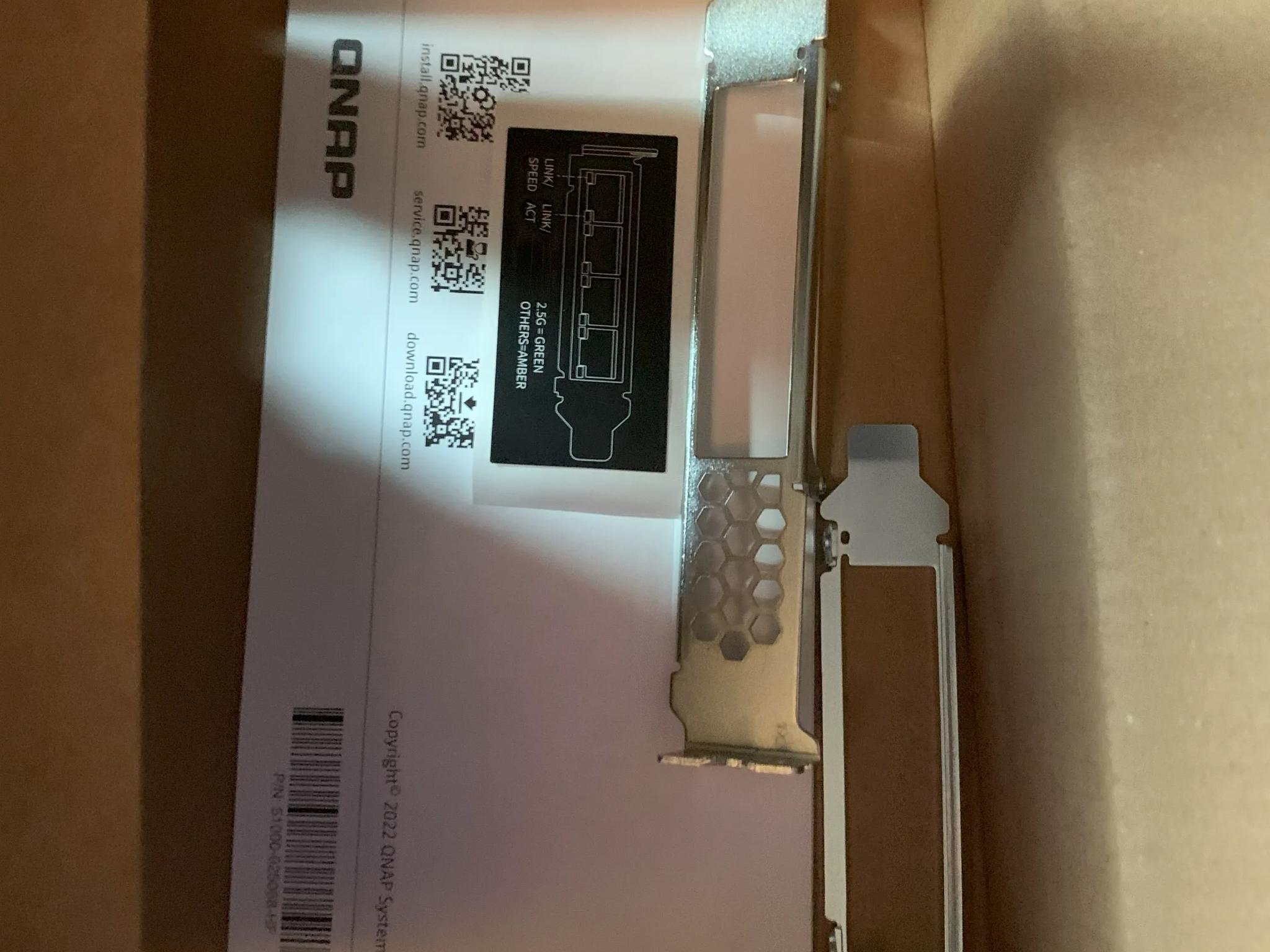QNAP-QXG-2G4T-i225 2.5gb quad port ethernet card. Looks and works like new. Great for pfSense build.