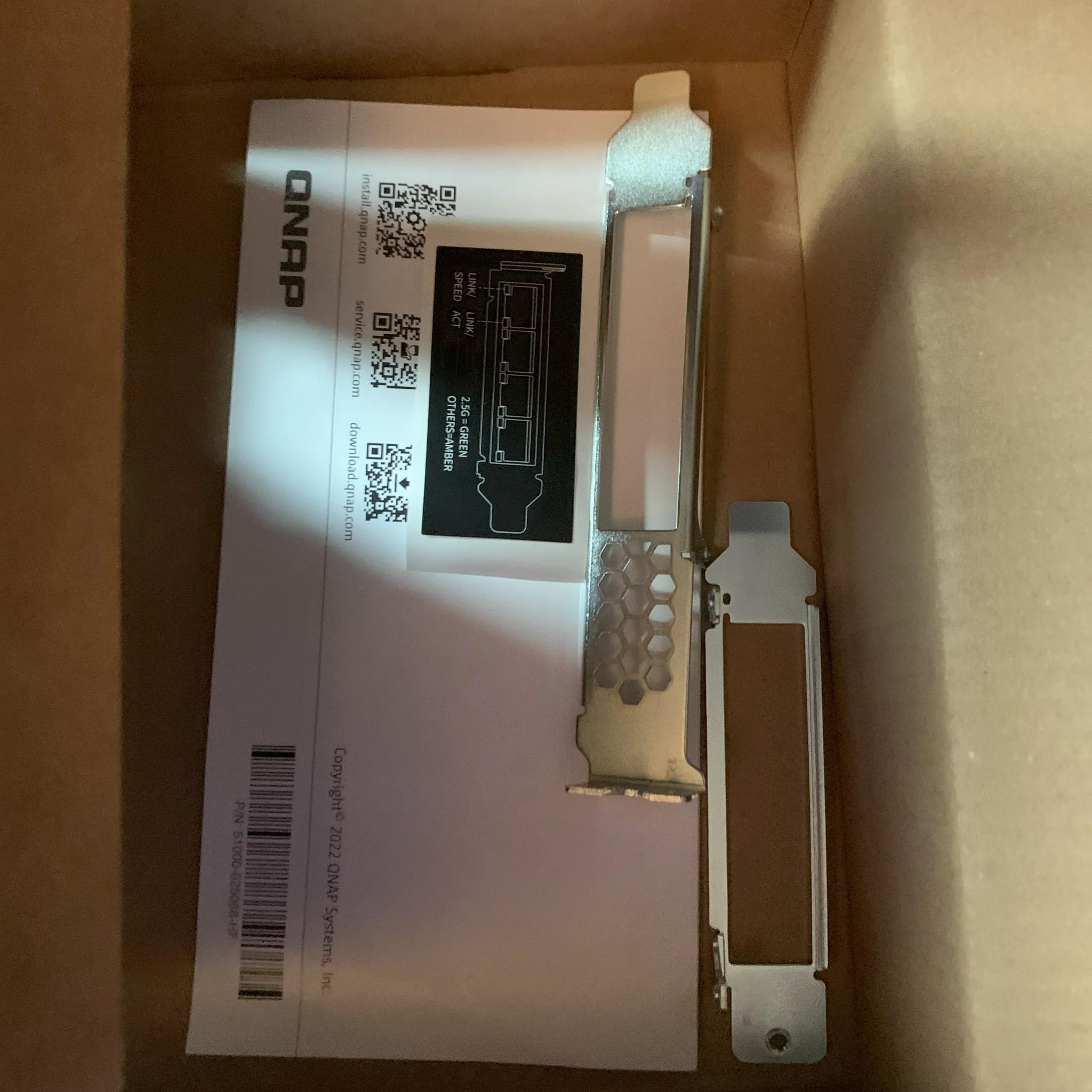 QNAP-QXG-2G4T-i225 2.5gb quad port ethernet card. Looks and works like new. Great for pfSense build.