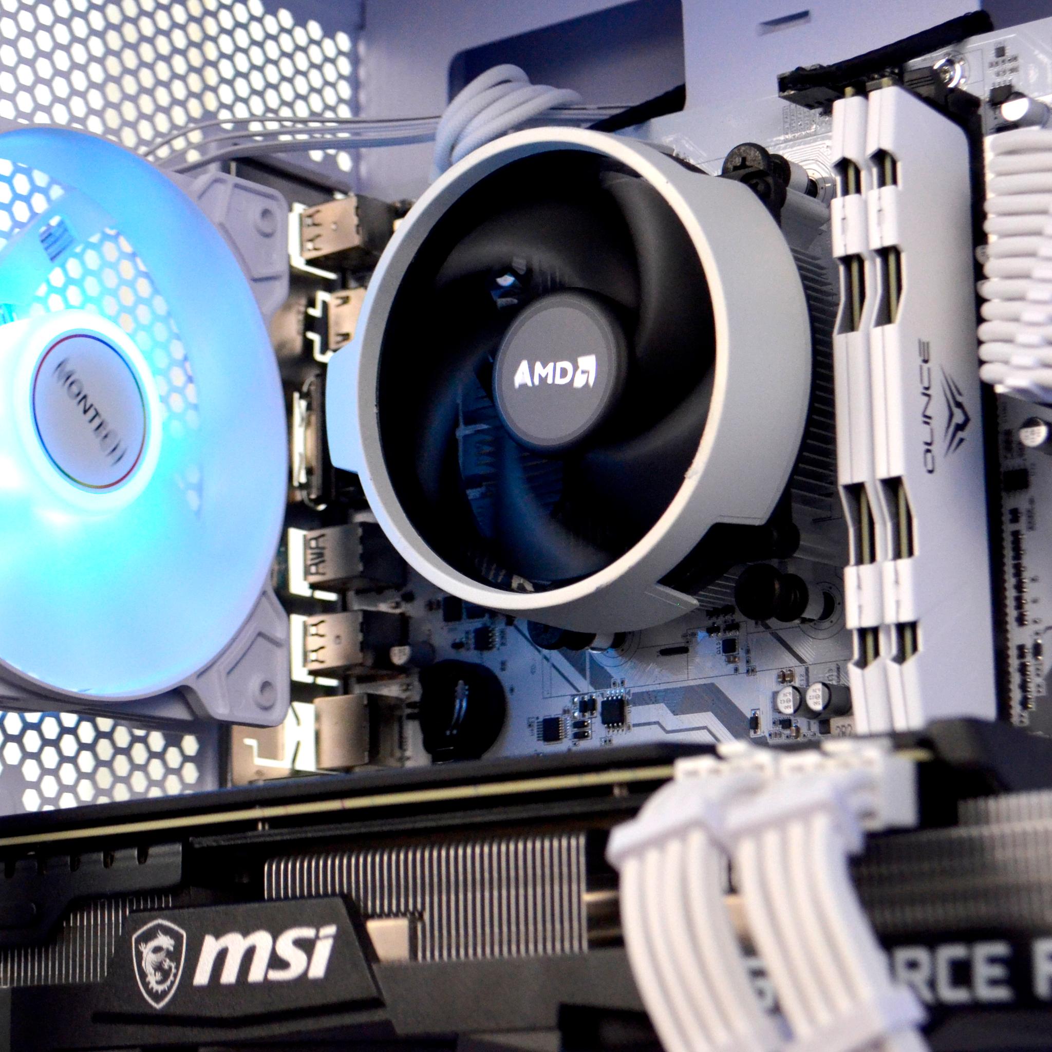 𝗺𝘆𝘀𝘁𝗶𝗰 | Ryzen 5 5500, RTX 3070, 32GB RAM | 1440p White Gaming PC