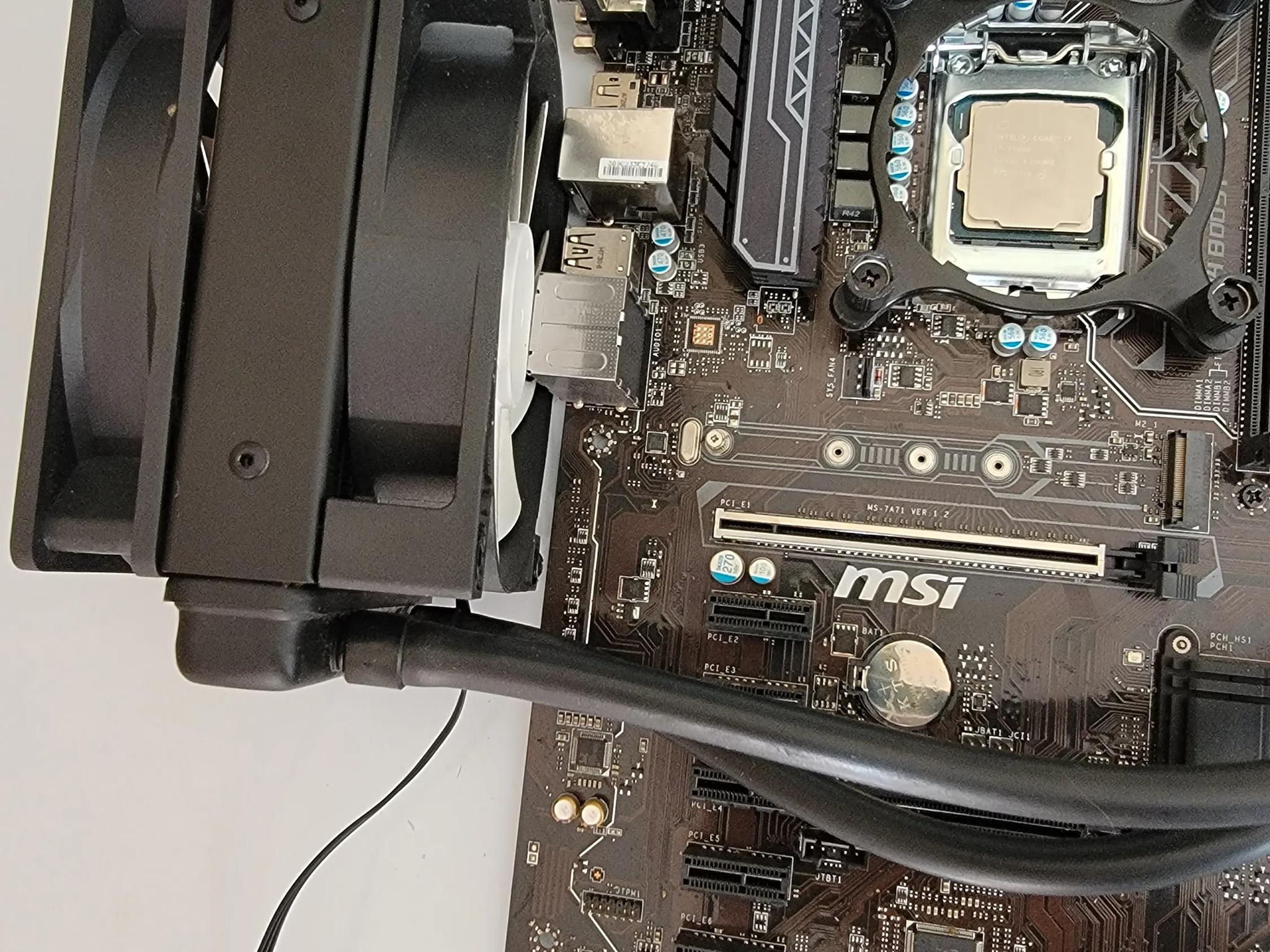 i7-7700k, MSI 270-a, and AIO combo.