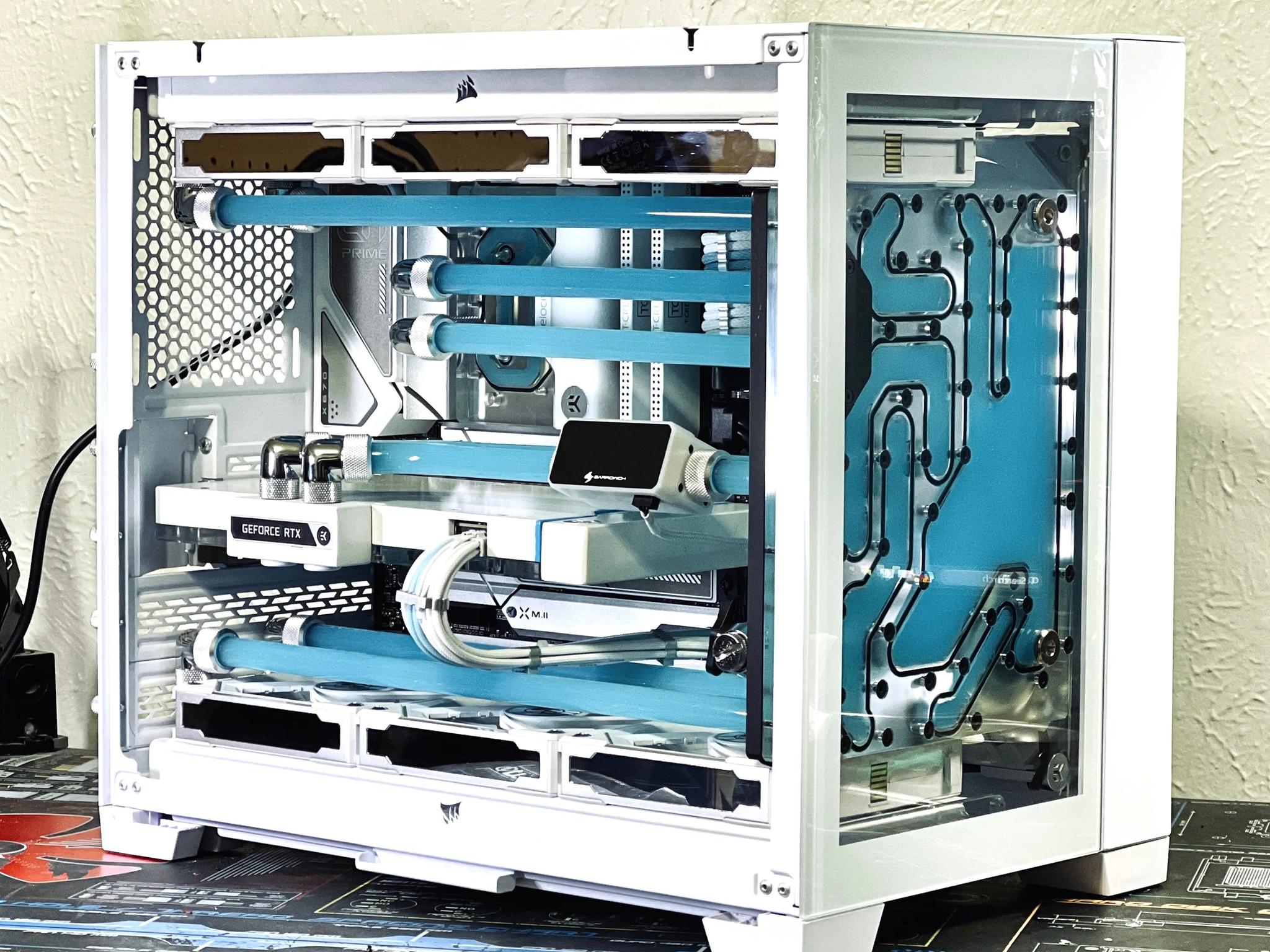 Custom Watercooled Gaming PC - 7800X3D, RTX 4080, 32GB DDR5, EKWB custom loop cooling