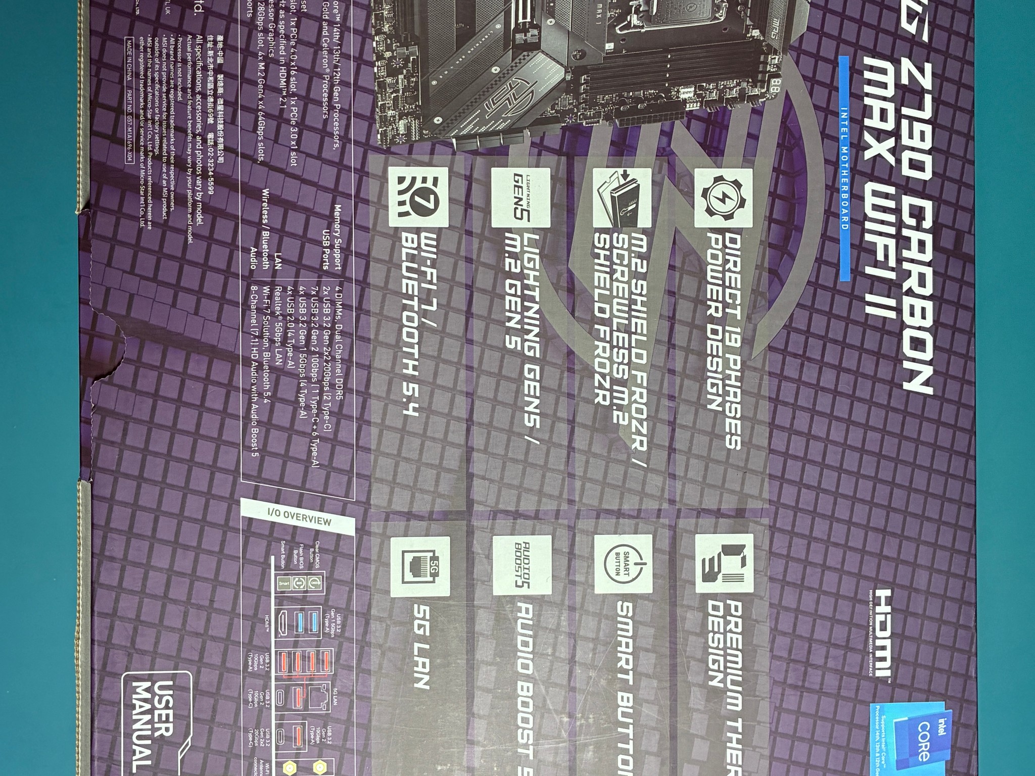 MSI MPG Z790 CARBON MAX WIFI II ATX (Motherboard)