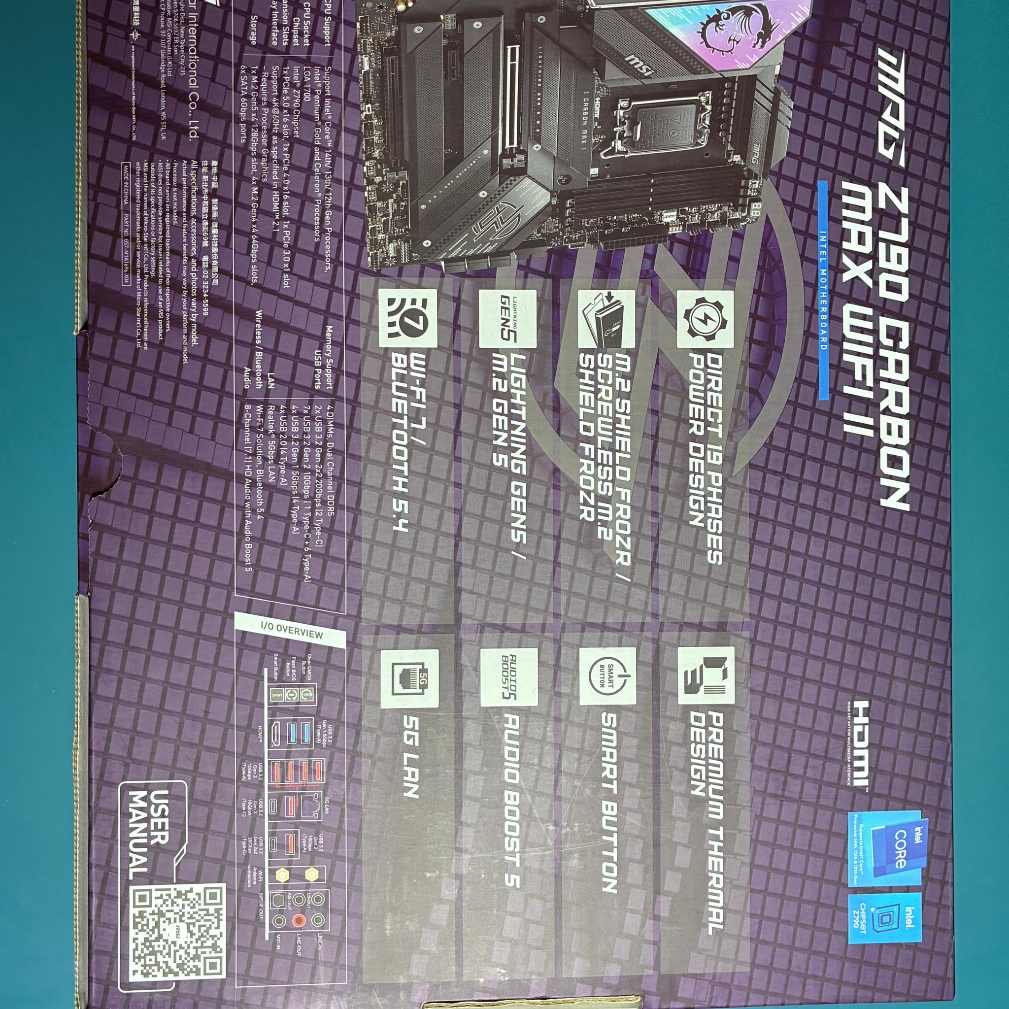 MSI MPG Z790 CARBON MAX WIFI II ATX (Motherboard)