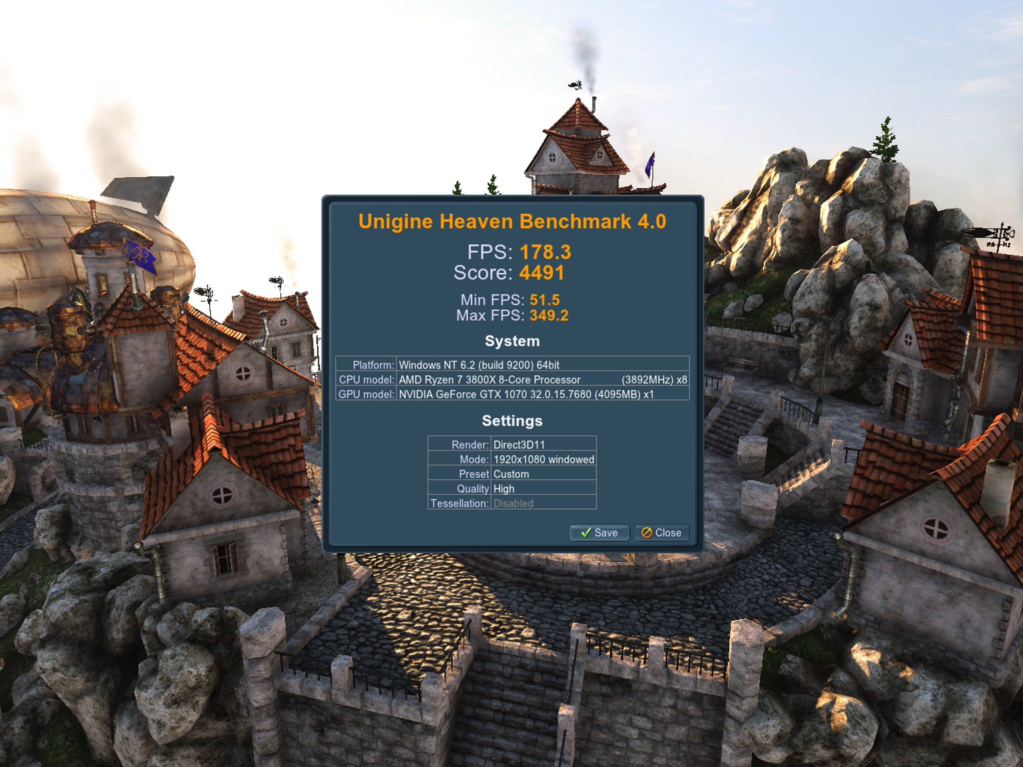 Ryzen 7 3800X, GTX 1070, 32GB, 2TB NVME, Phanteks NV5, D-RGB Kit, Windows 11