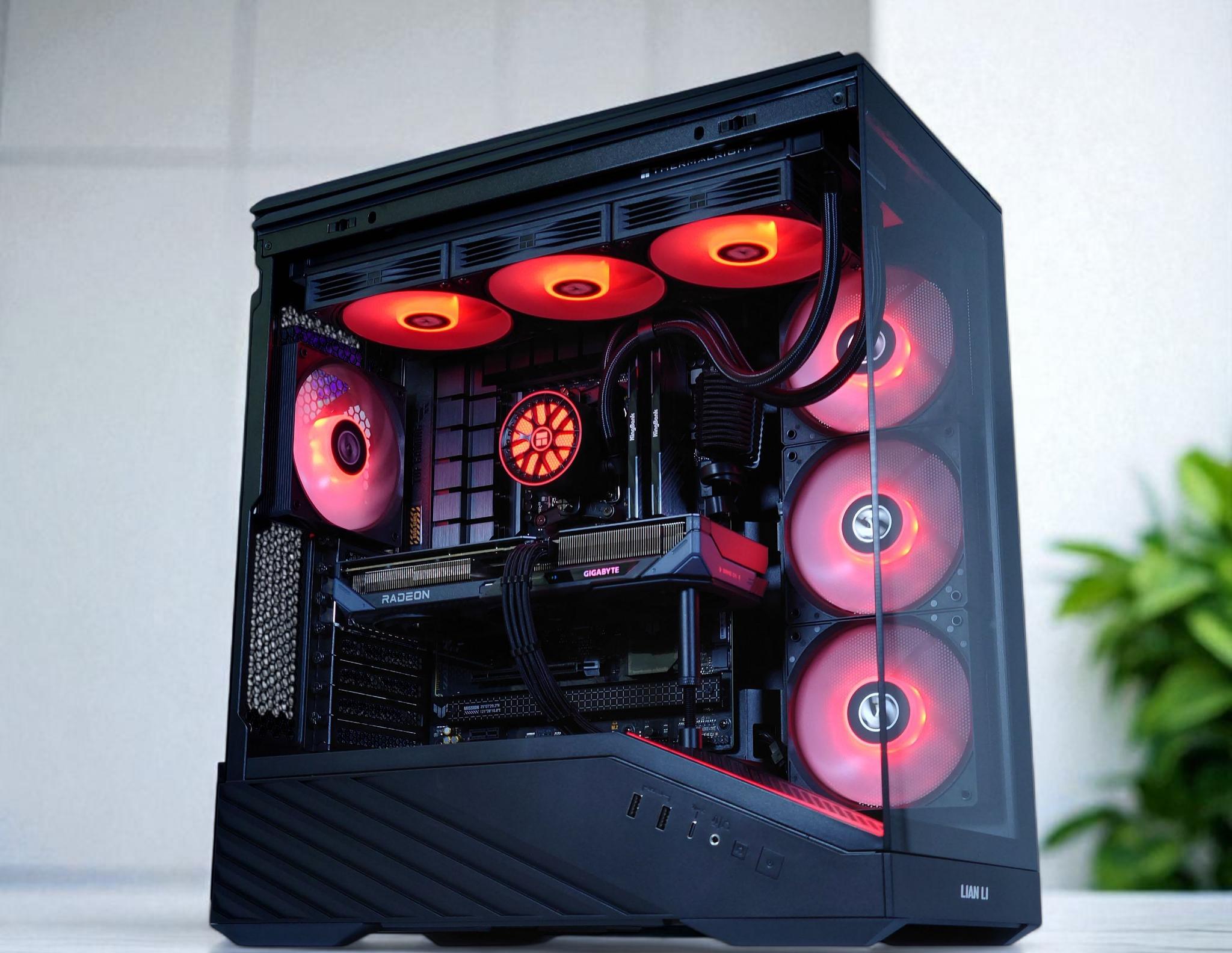 🖤❤️Liquid Cooled Gaming PC🚀AMD RX 9060 XT 16GB🚀AMD Ryzen 7 5800X🚀32GB DDR4🚀1TB SSD