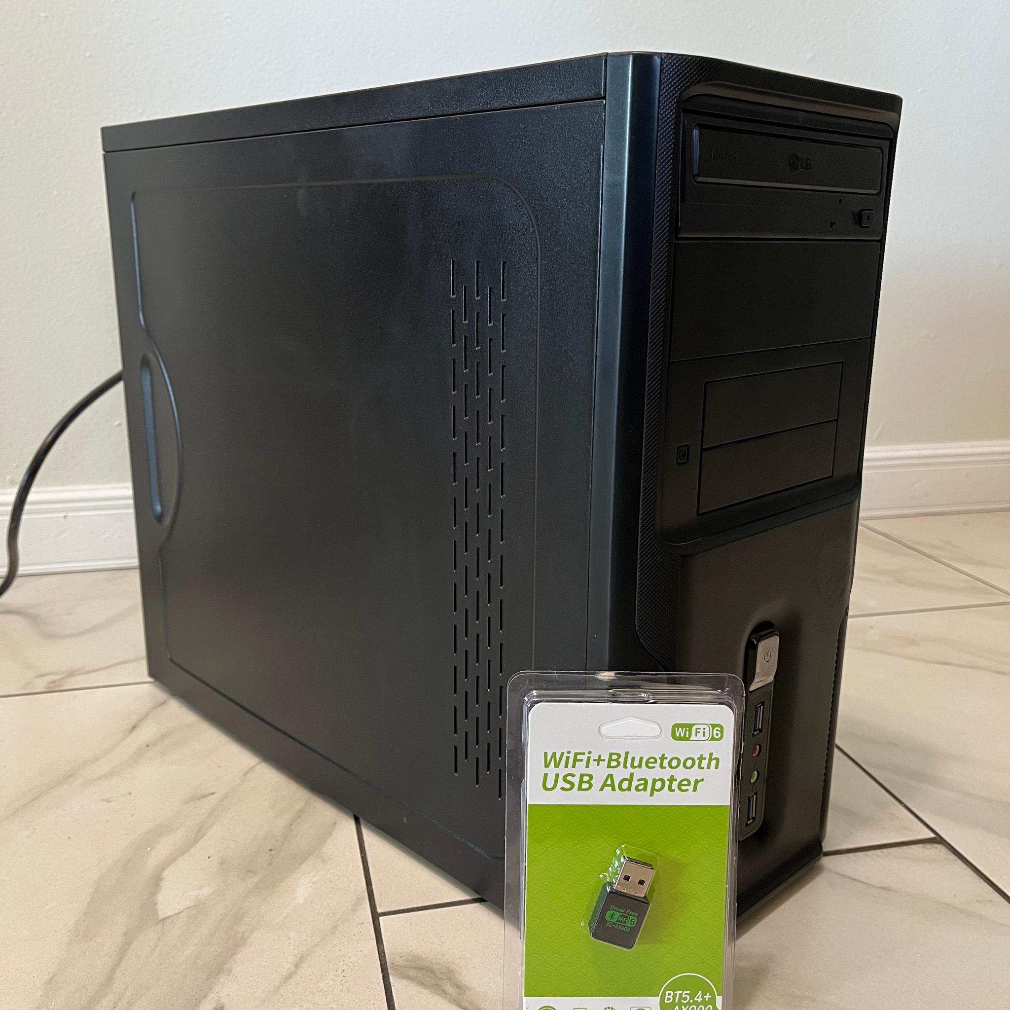 NVIDIA RTX 2060, Intel Core i5-7500, 16GB RAM, 480 GB SSD - Sleeper Office Gaming PC w/ Wi-Fi & BT
