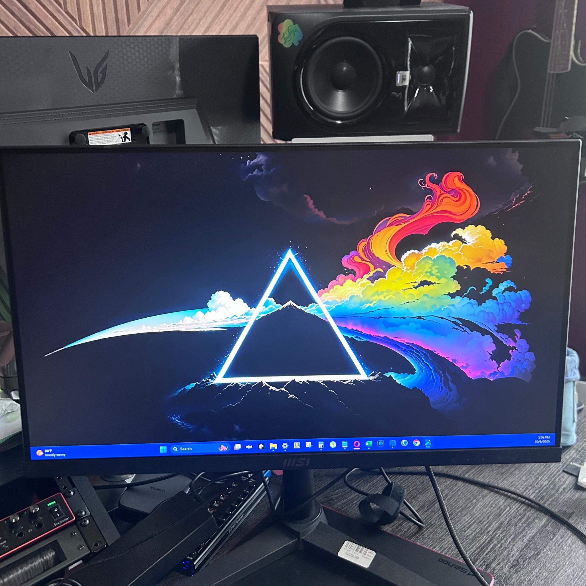 MSI 24” IPS FHD (1920 x 1080) Non-Glare with Super Narrow Bezel 100HZ 1ms 16:9