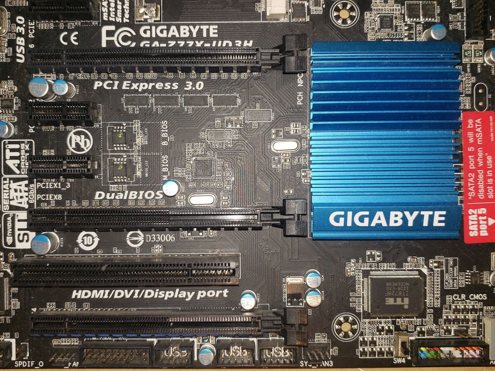Gigabyte GA-Z77X-UD3H (rev. 1) LGA1155 (Tested and Working)
