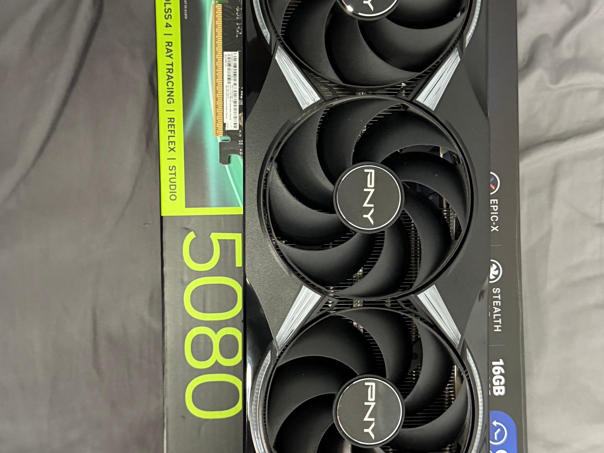 PNY GeForce RTX 5080 ARGB EPIC-X RGB Overclocked Triple Fan - Image 1