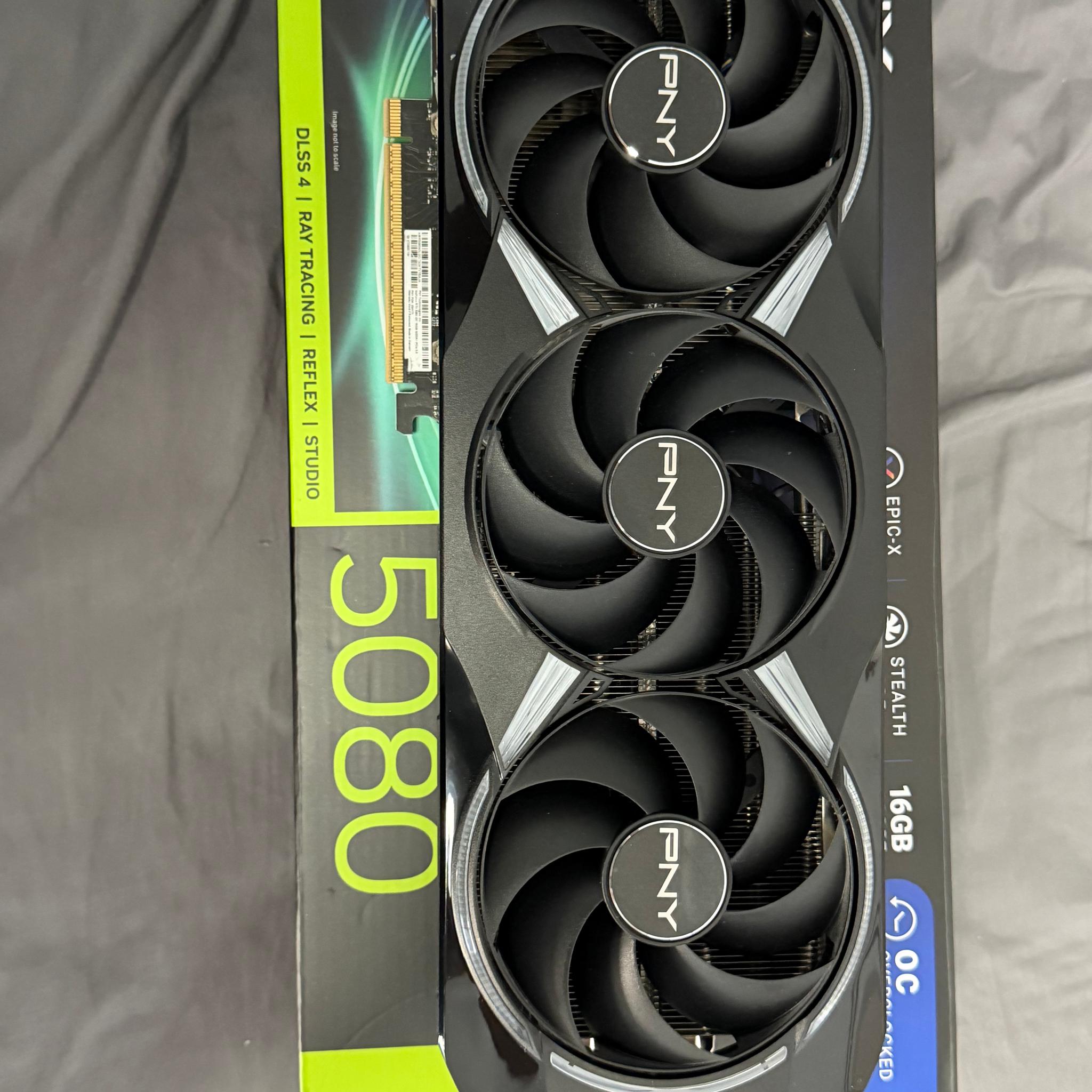 PNY GeForce RTX 5080 ARGB EPIC-X RGB Overclocked Triple Fan