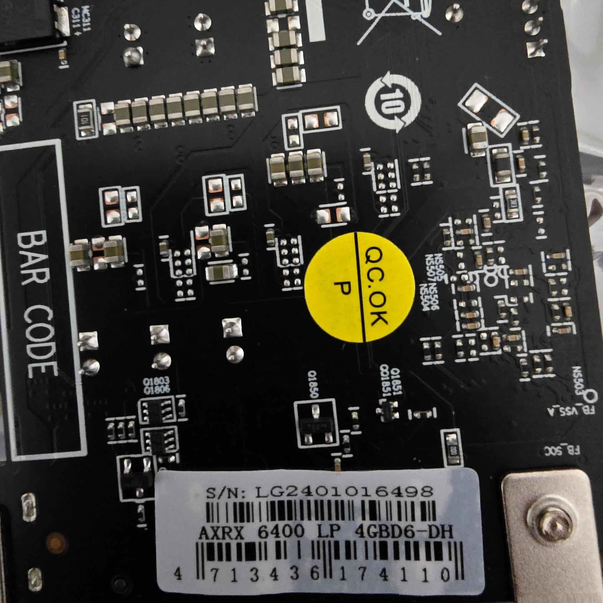 PowerColor Low Profile Radeon RX 6400 4Gb DDR6 no external power SFF single slot itx optiplex mini