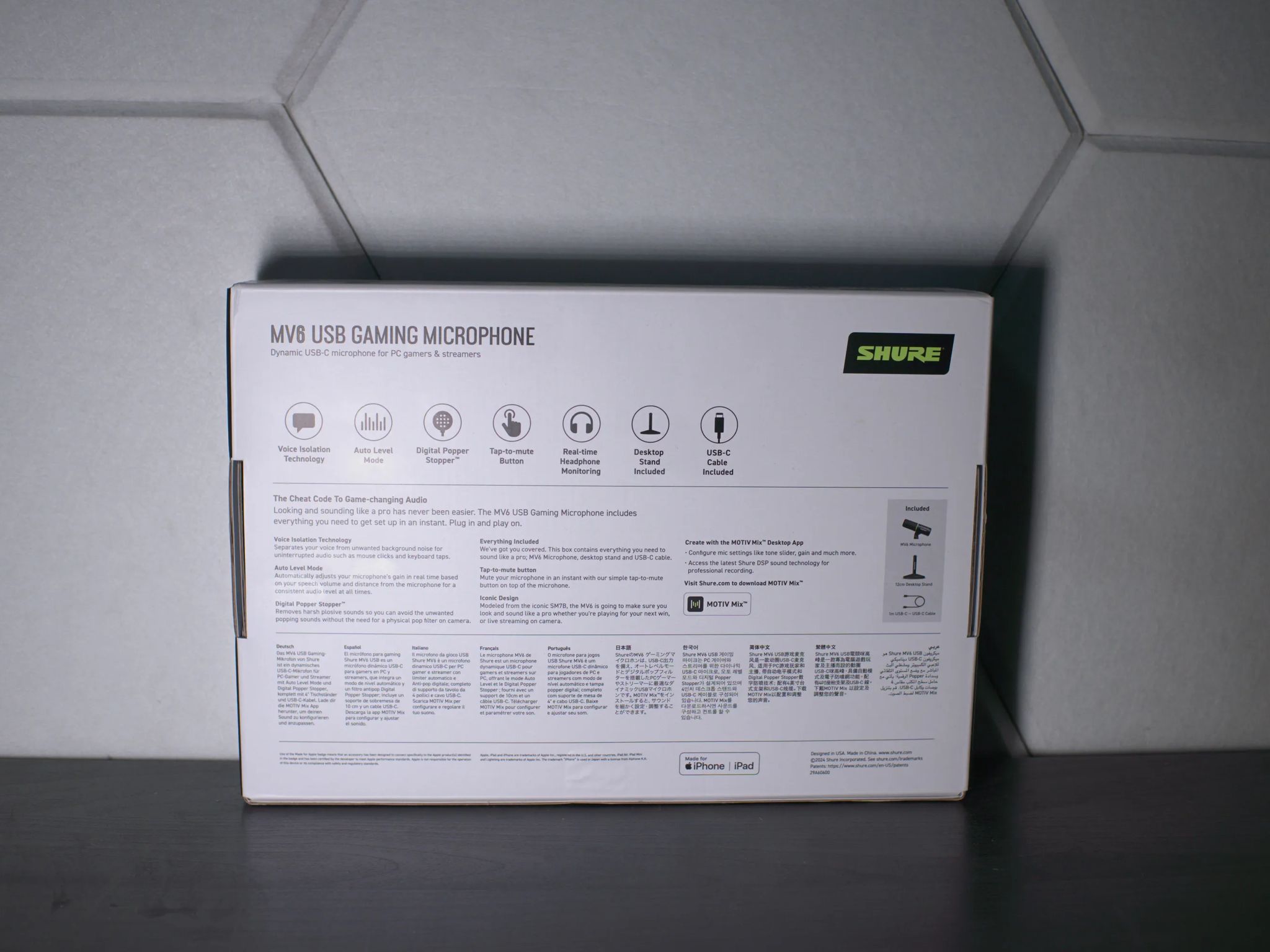 Shure MV6 Gaming Microphone, Dynamic USB PC Mic for Video Games & Streaming