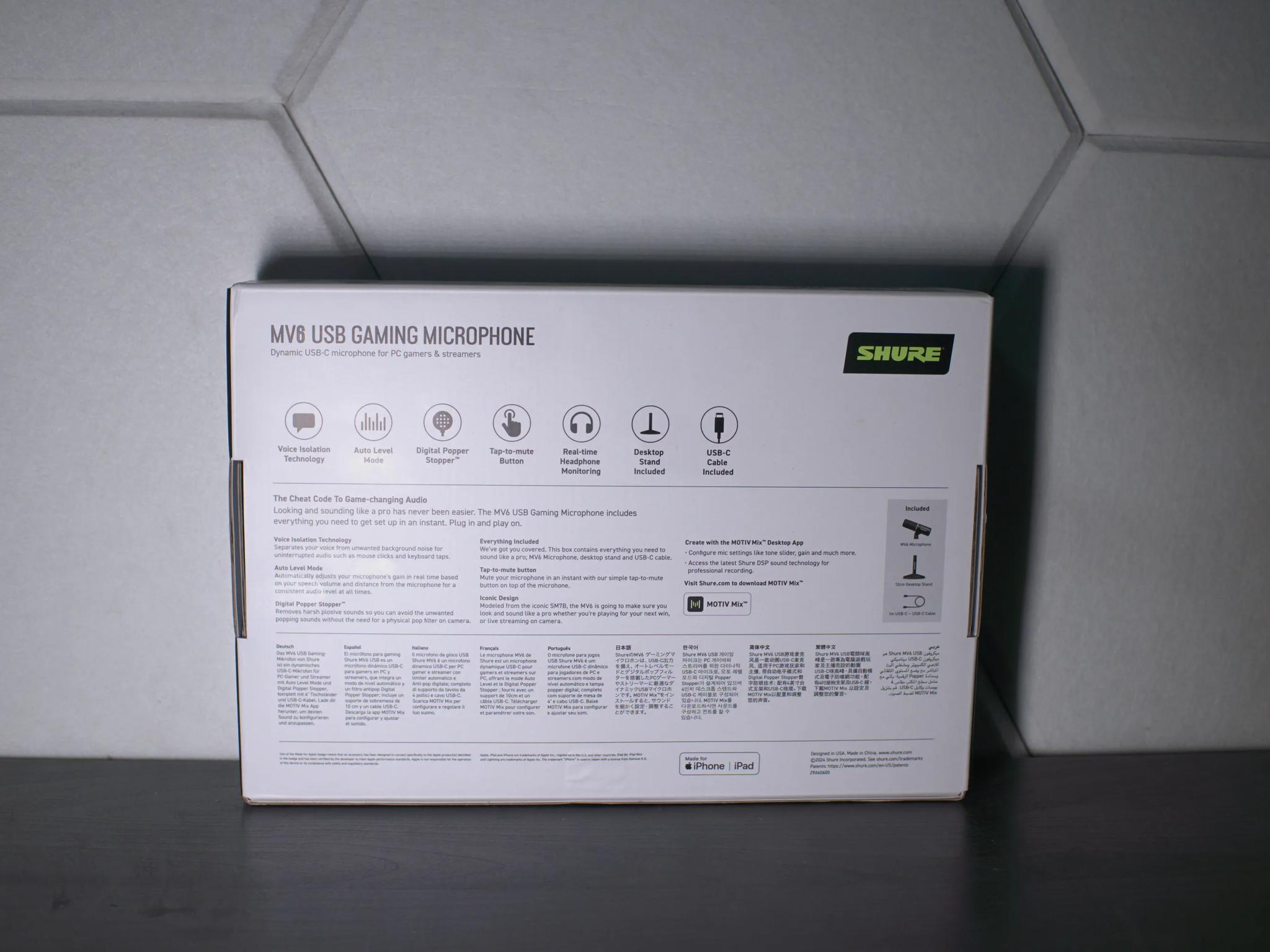 Shure MV6 Gaming Microphone, Dynamic USB PC Mic for Video Games & Streaming