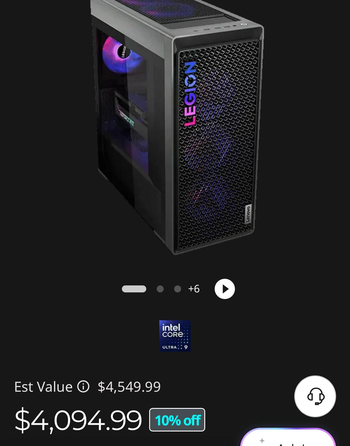 Lenovo Legion 7i Tower, RTX 5080, Intel ultra 9